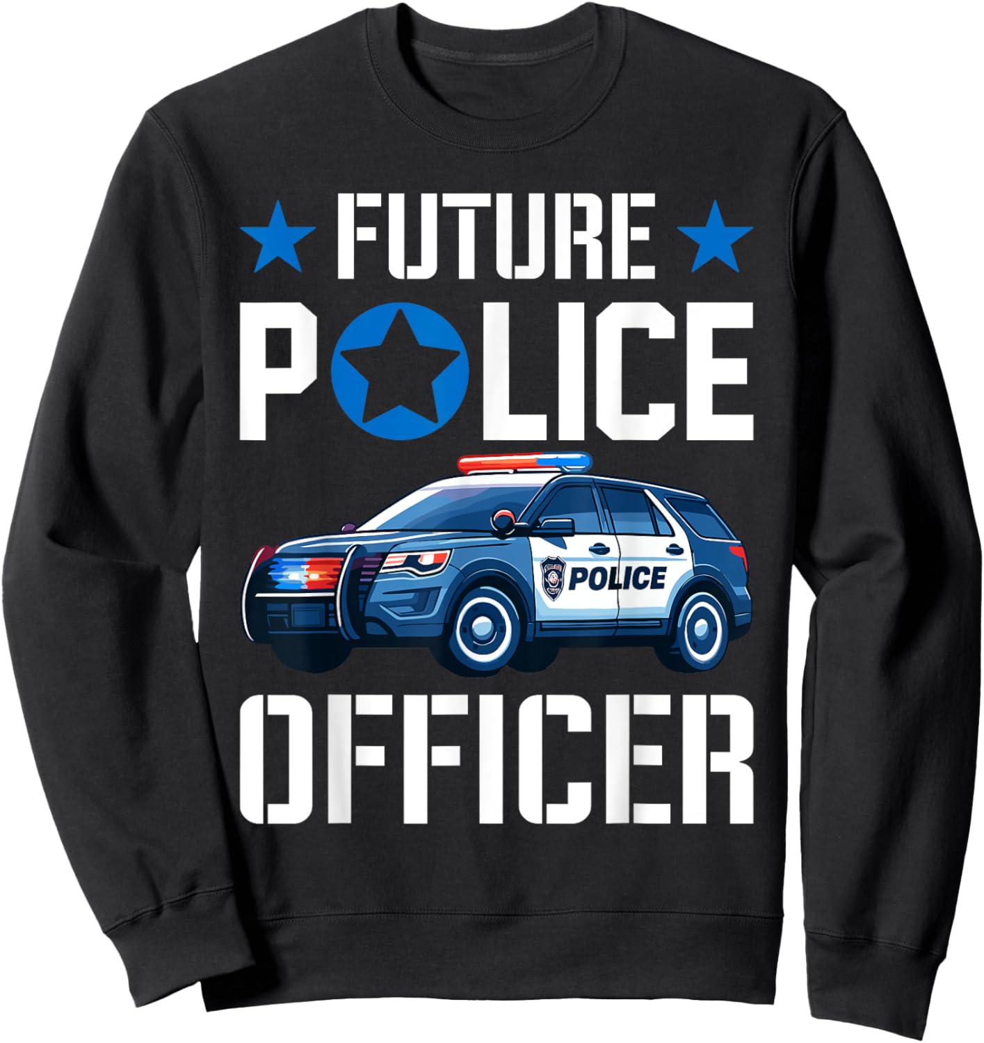 Future Police Officer Cop Boys Kids Toddler Birthday boy Sweatshirt - Sweatshirt | Black