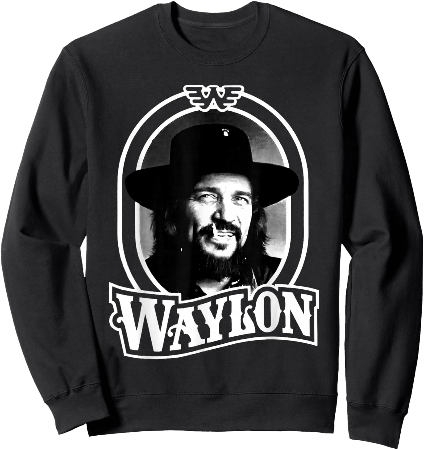 Waylon Jennings - Official Merchandise - Waylon 79 Sweatshirt - Sweatshirt | Black