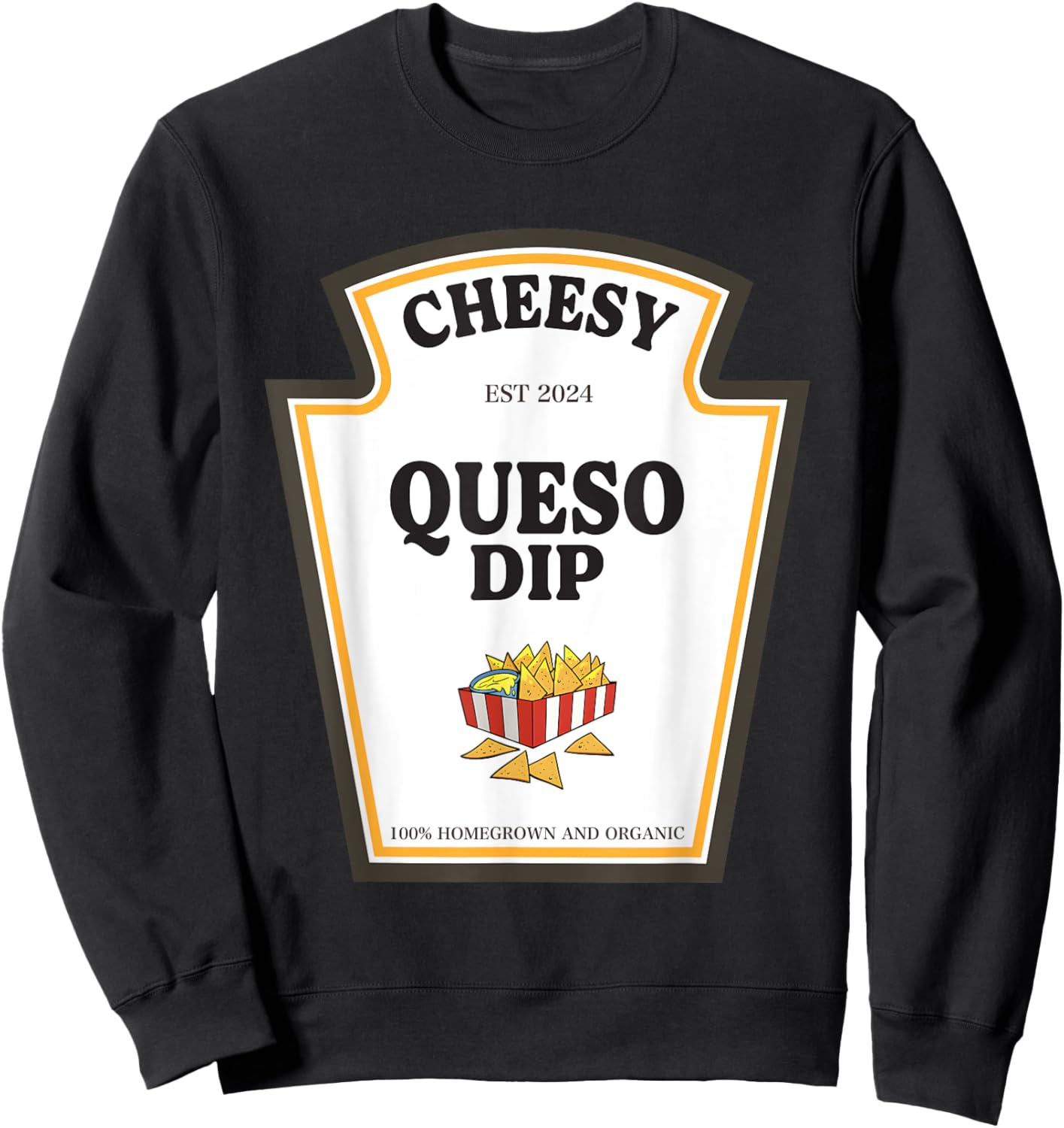 Delicious Cheesy Queso Dip Condiment Costume Party Matching Sweatshirt - Sweatshirt | Black