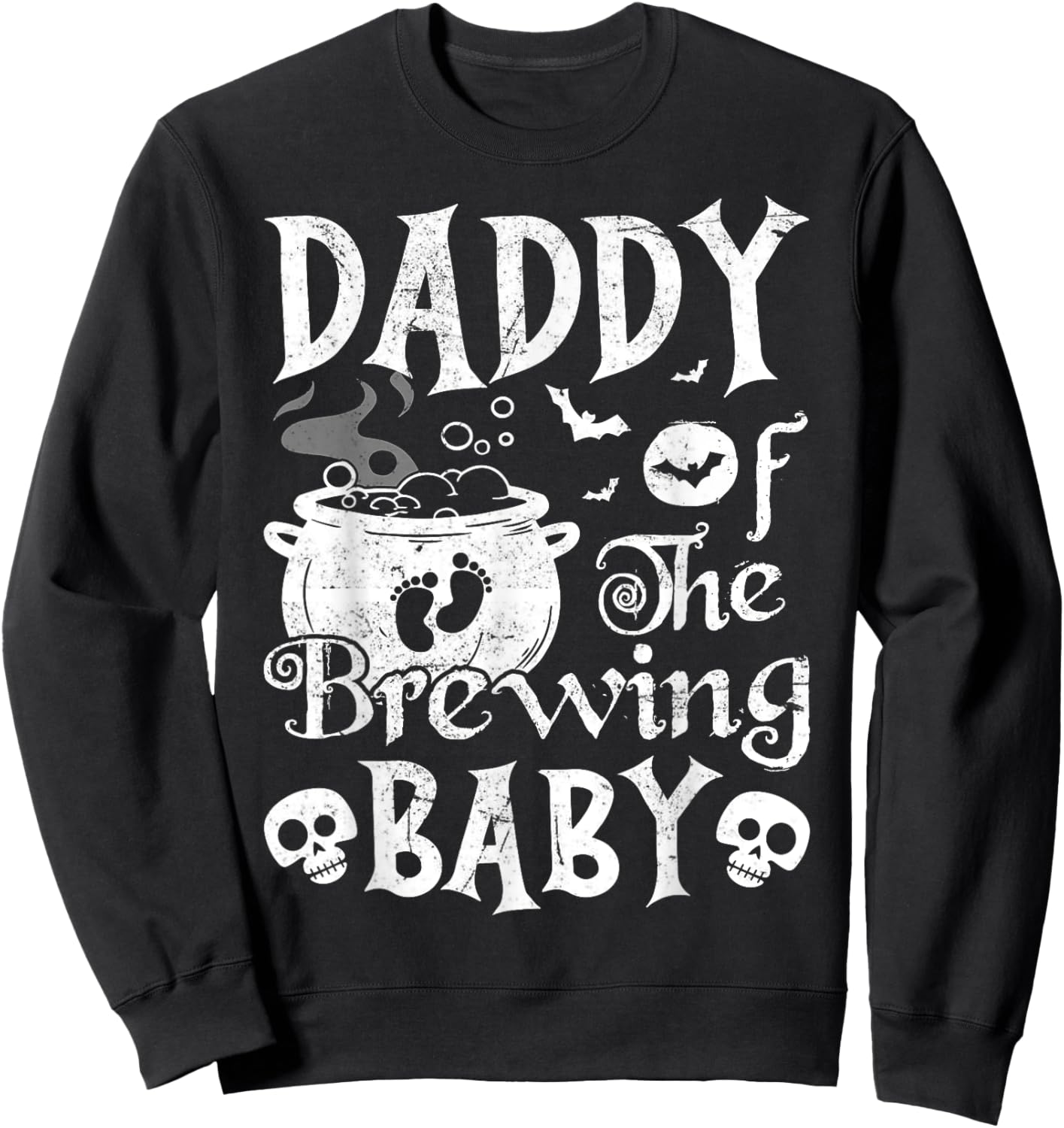 Pregnancy Announcement Daddy of the Brewing Baby Halloween Sweatshirt - Sweatshirt | Black