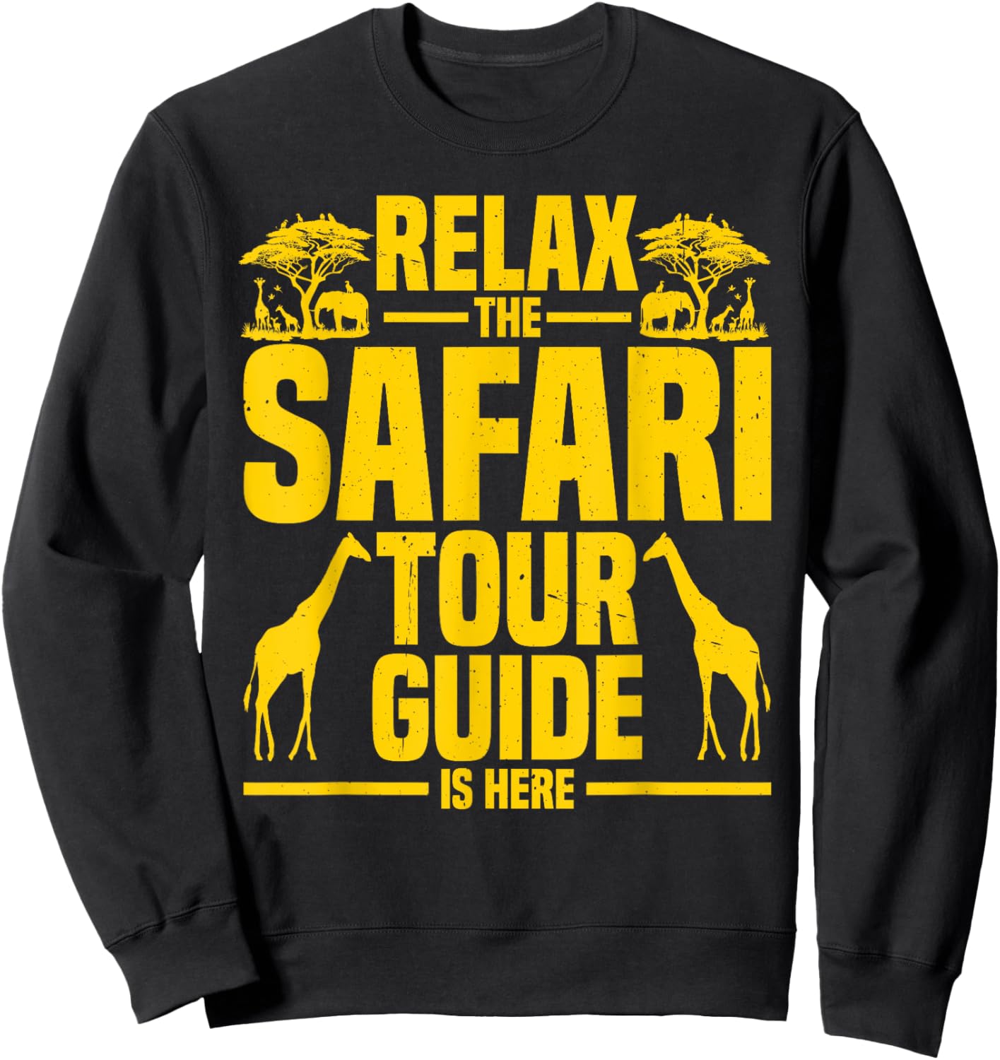 Safari Costume Tourist Guide Travel Safari Tour Guide Sweatshirt - Sweatshirt | Black