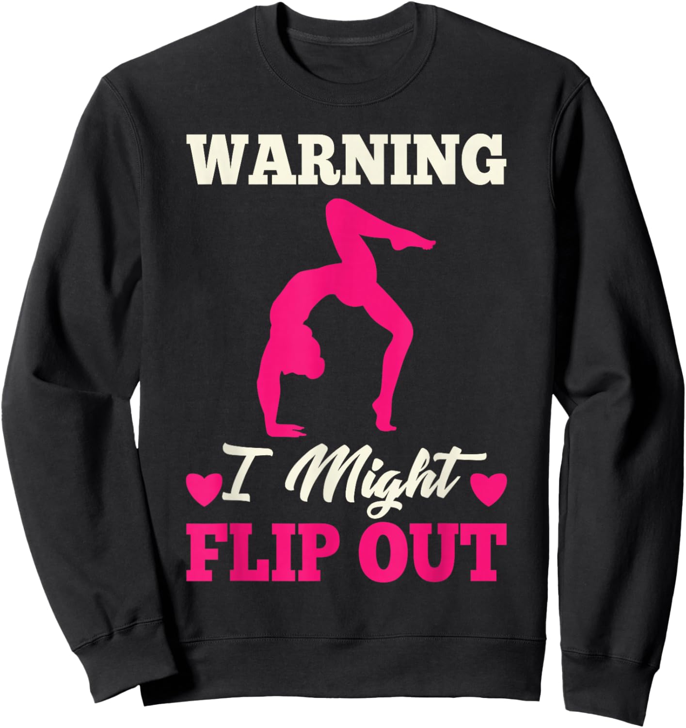 Funny Gymnastics Gift Gymnast Accessories & Stuff Cute Gymnastics Art For Girls Kids Women Tumbling Gymnast Sweatshirt - Sweatshirt | Black