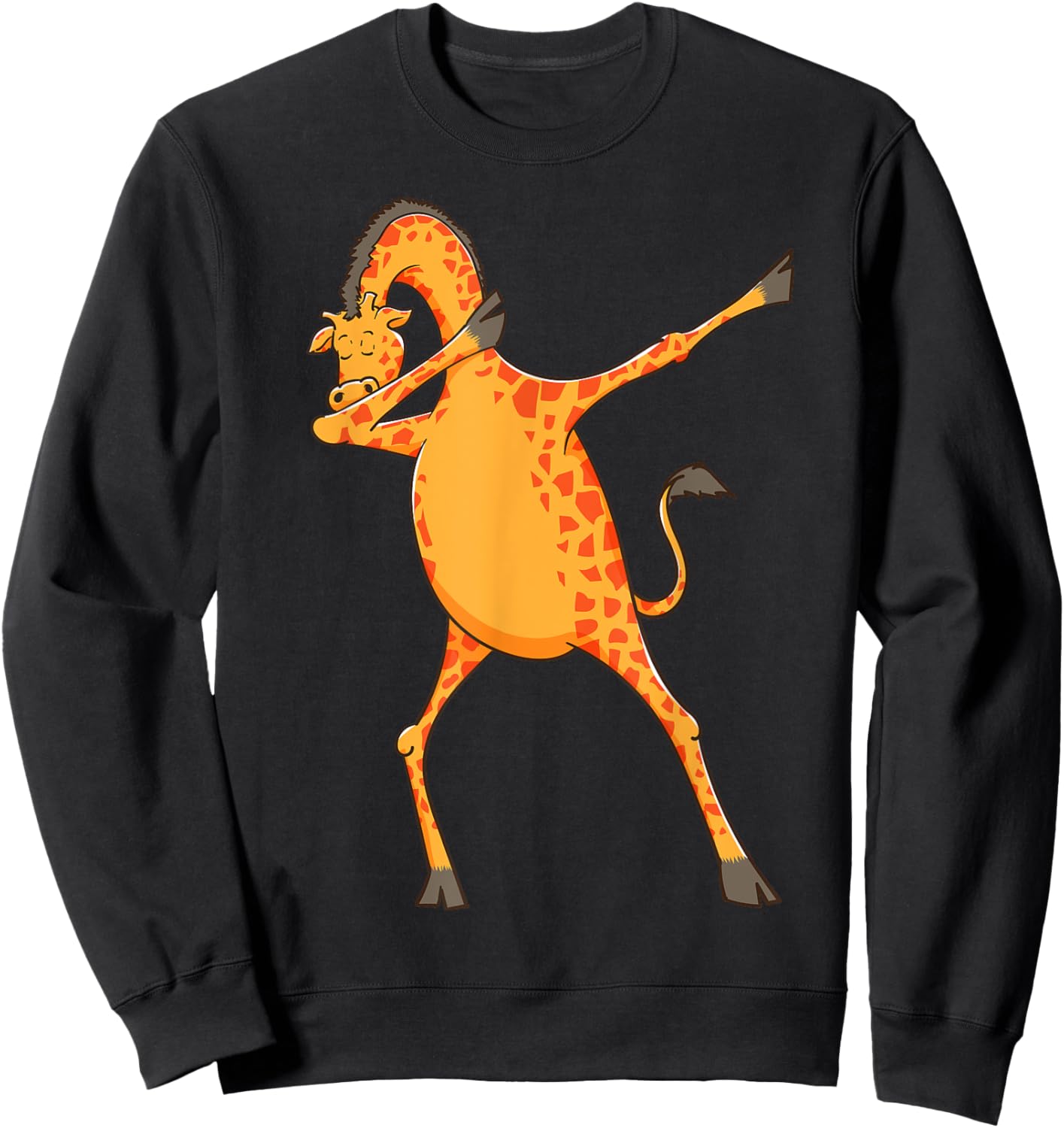 Best Giraffe Art Women Adult Giraffe Print Giraffe Sweatshirt - Sweatshirt | Black