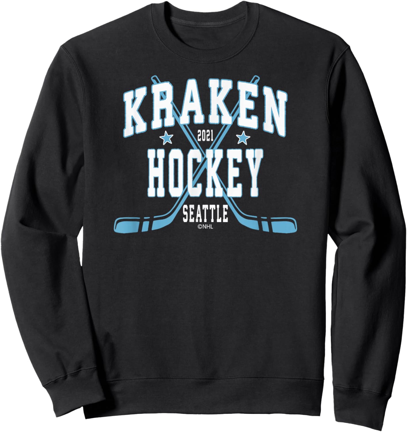 Seattle Kraken Stars Officially Licensed Sweatshirt - Sweatshirt | Black