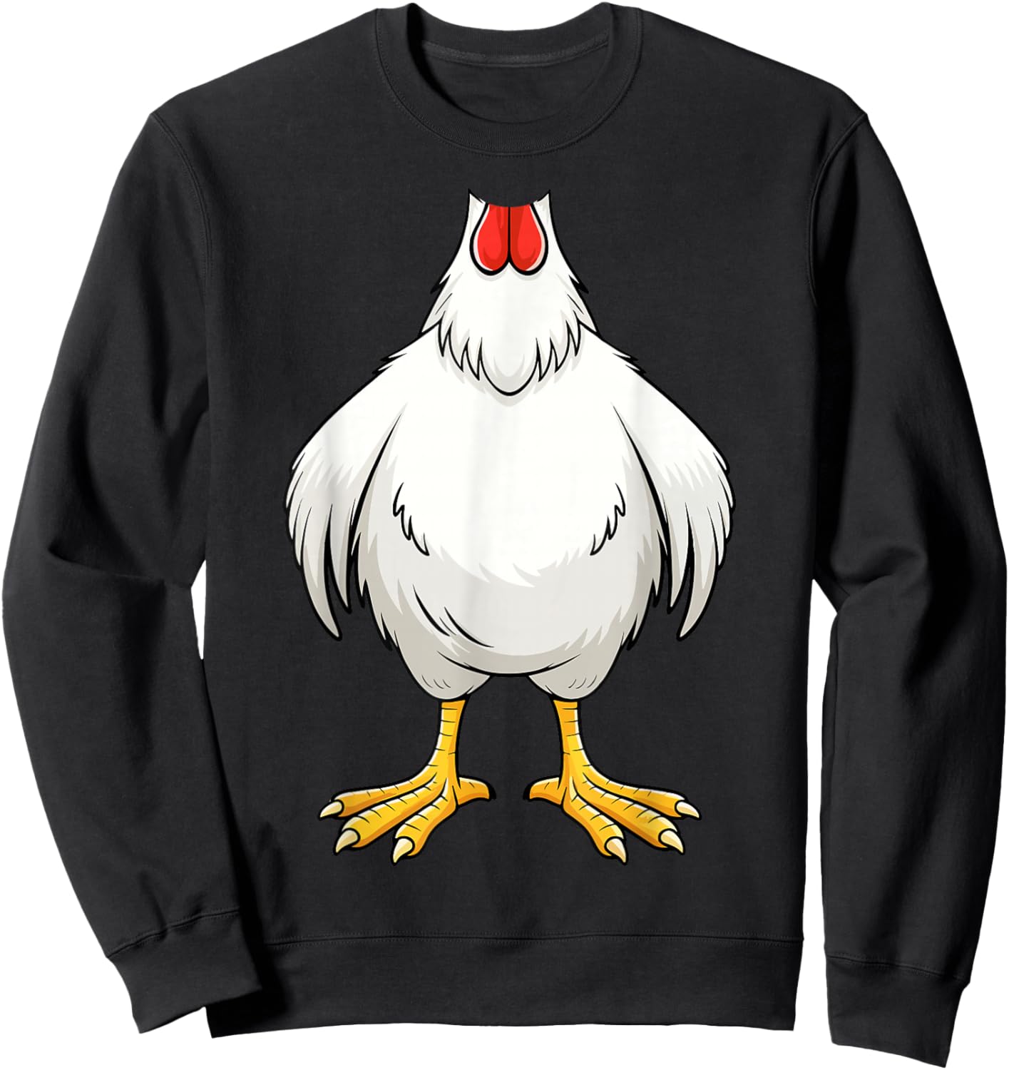 Chicken Shirt Adult Kids Men Women Chicken Hen Body Costume Sweatshirt - Sweatshirt | Black