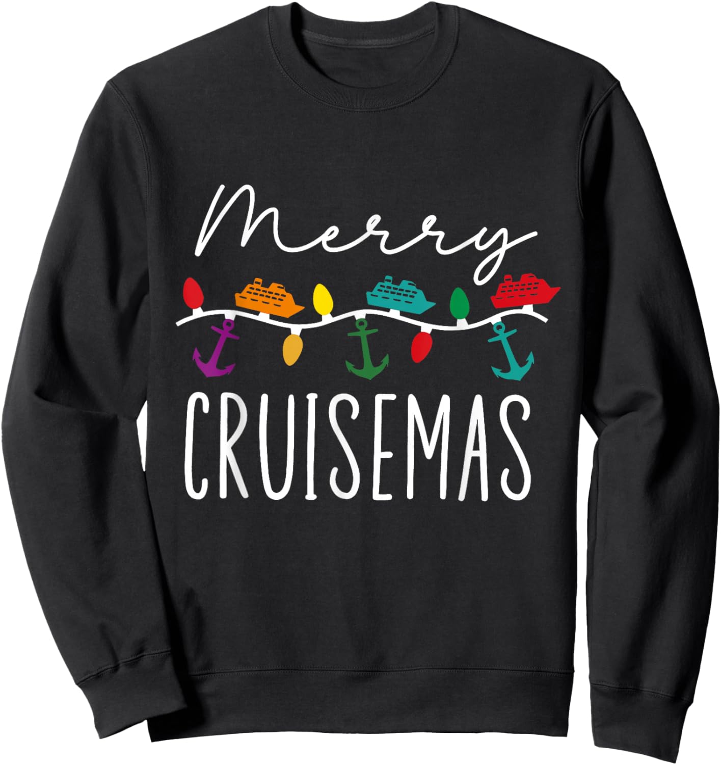 Merry Cruisemas Family Cruise Christmas Family Cruisin Crew Sweatshirt - Sweatshirt | Black