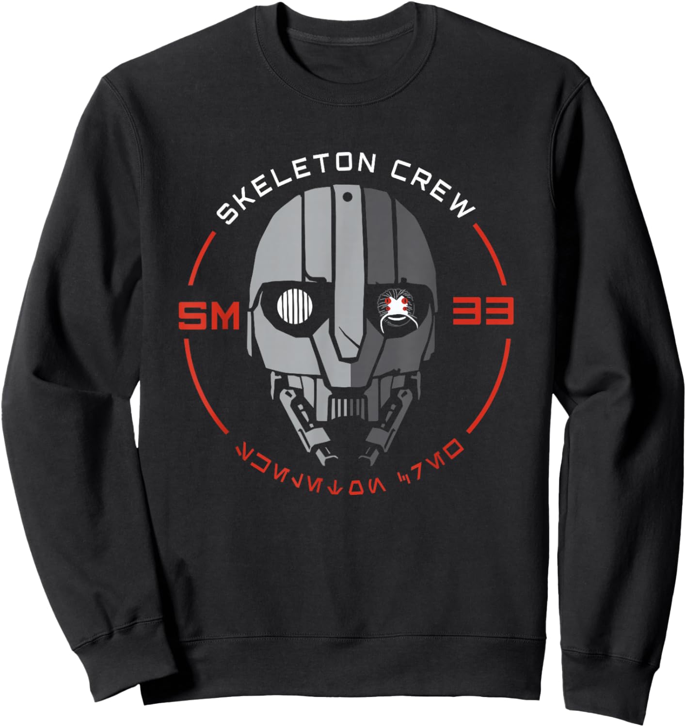 Star Wars Skeleton Crew SM-33 Intrepid Droid Center Stamp Sweatshirt - Sweatshirt | Black