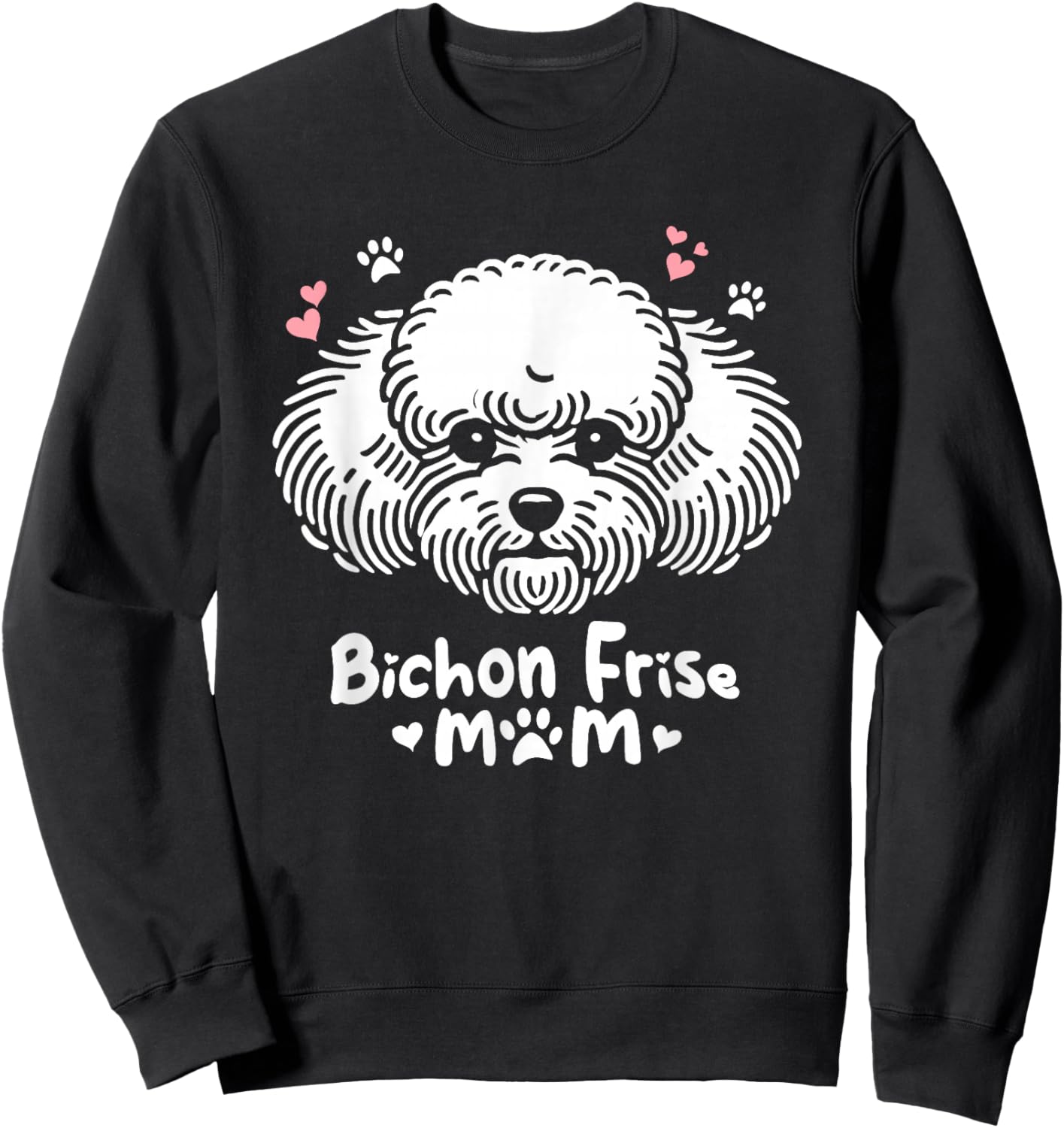 Bichon Frise Mom Bichon Frises Sweatshirt - Sweatshirt | Black