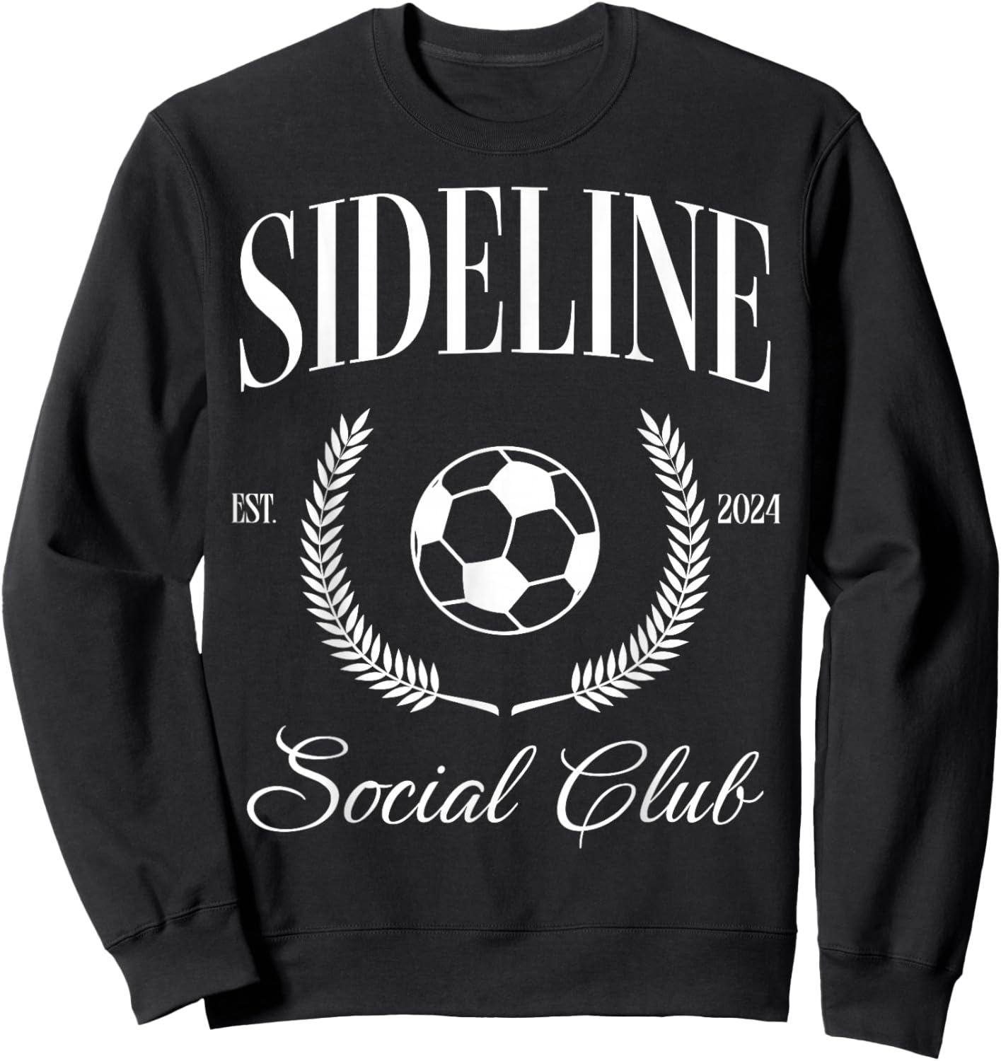 Sideline Soccer Mom Social Club Funny Sweatshirt - Sweatshirt | Black