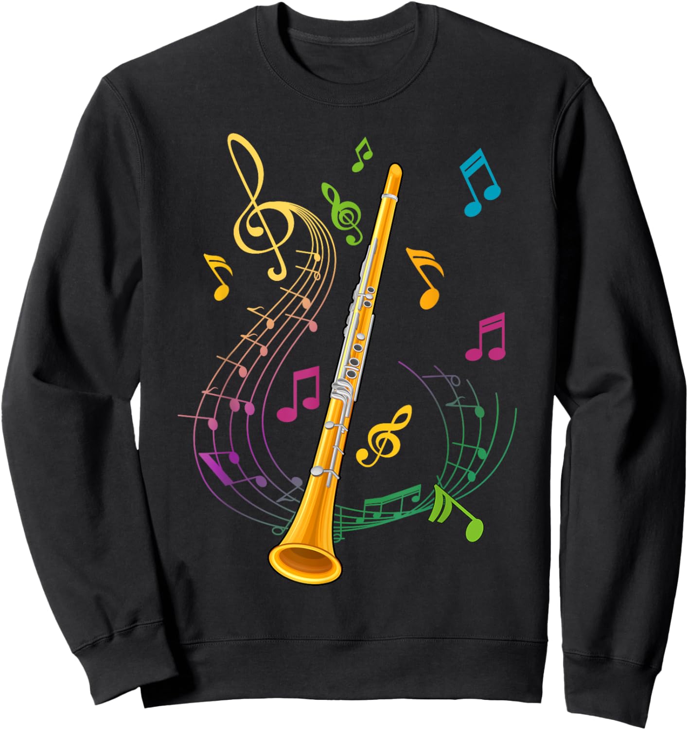 Clarinet Player Idea Musical InstrumentTreble Clef Clarinet Sweatshirt - Sweatshirt | Black