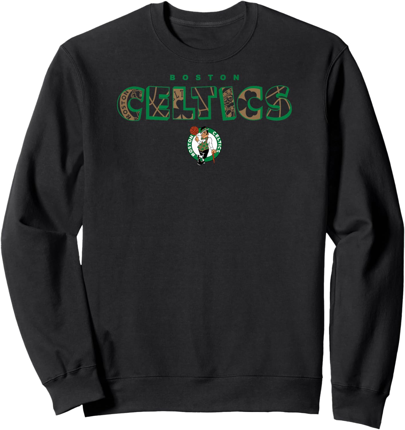 NBA - Boston Celtics Logo Knockout White Sweatshirt - Sweatshirt | Black
