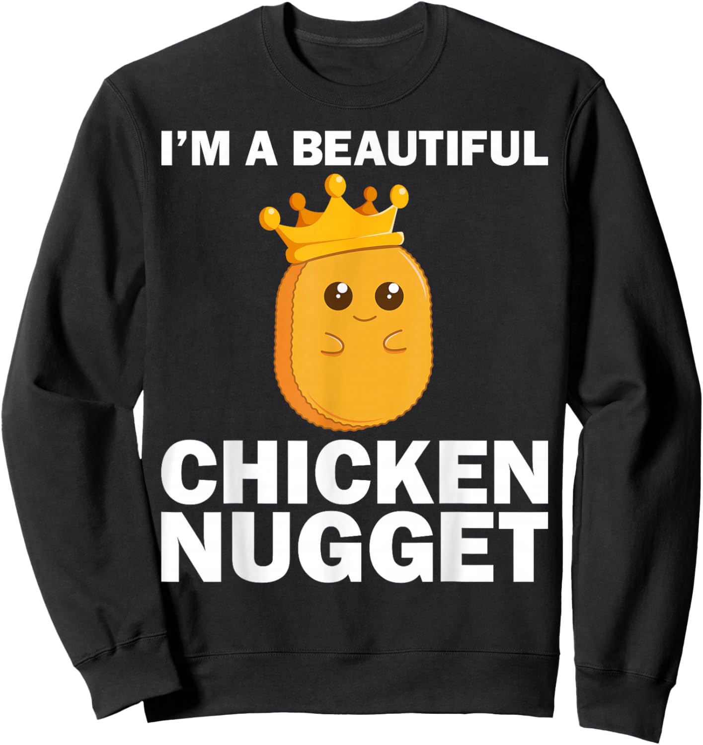 Cute Chicken Nugget Art Girls Chicken Nugget Lover Sweatshirt - Sweatshirt | Black