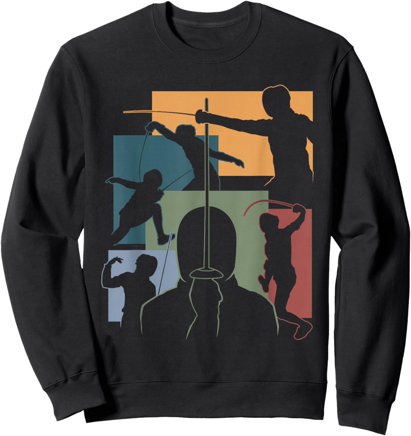 Funny Fencing Cool Fencer Swordfighter Swordfighting Outfit Sweatshirt - Sweatshirt | Black
