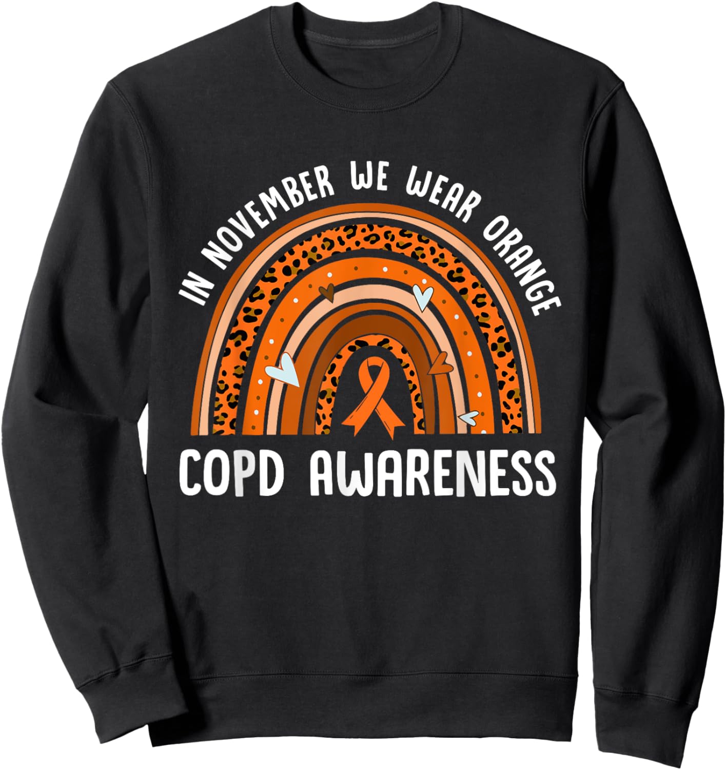 COPD Rainbow Chronic Obstructive Pulmonary Disease Awareness Sweatshirt - Sweatshirt | Black