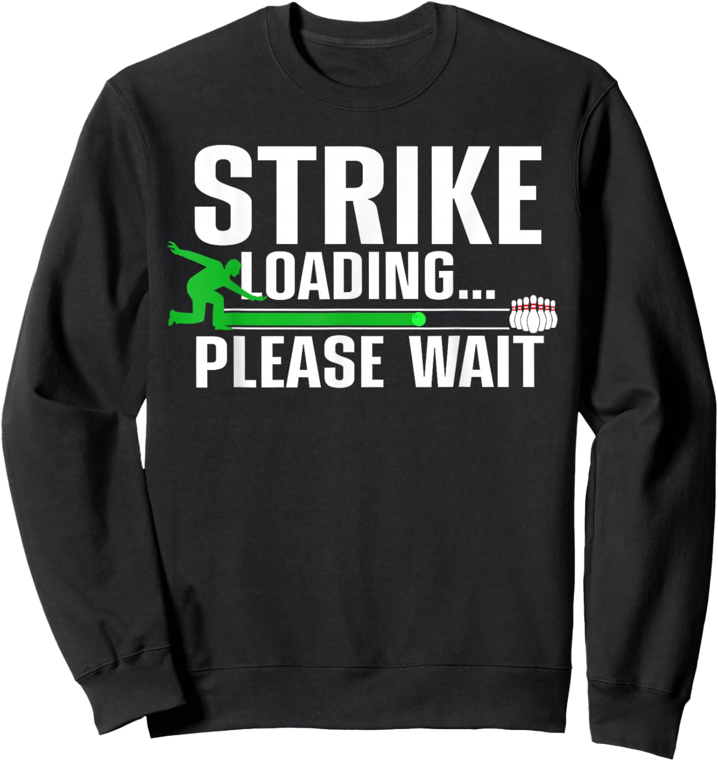 Funny Bowling Design Women Kids Bowling Lover Bowler Sweatshirt - Sweatshirt | Black