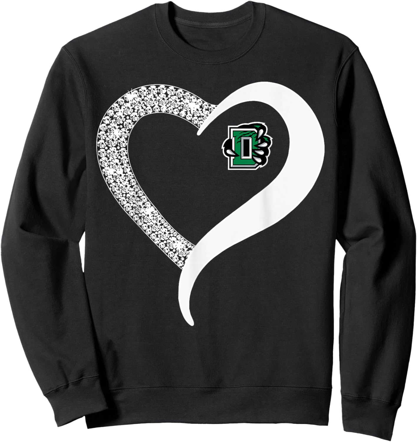 Derby Panthers Logo Diamond Heart HS Sweatshirt - Sweatshirt | Black