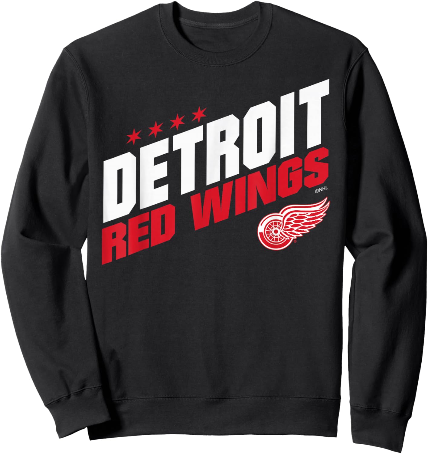 Detroit Red Wings Fuel Black Officially Licensed Sweatshirt - Sweatshirt | Black