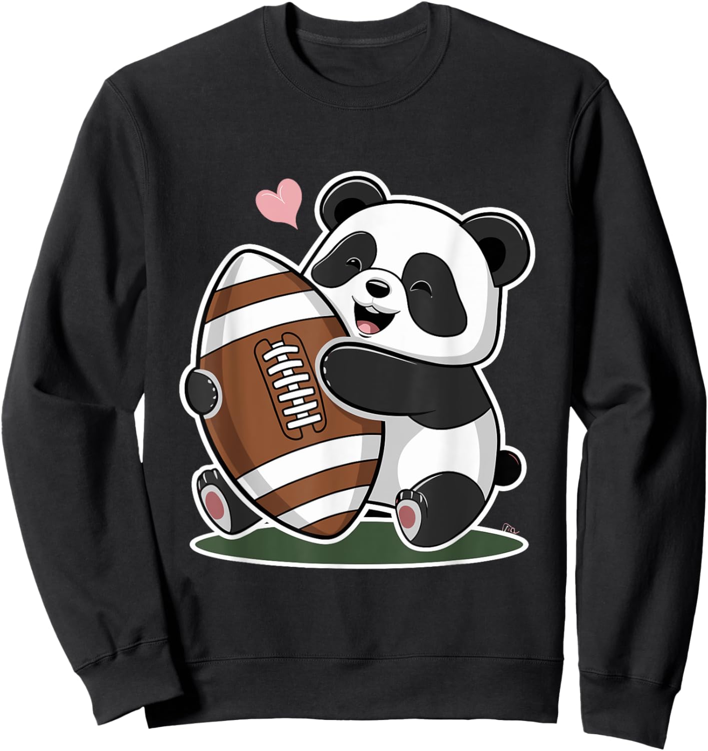 Panda Football Player Footballer Sports Sweatshirt - Sweatshirt | Black