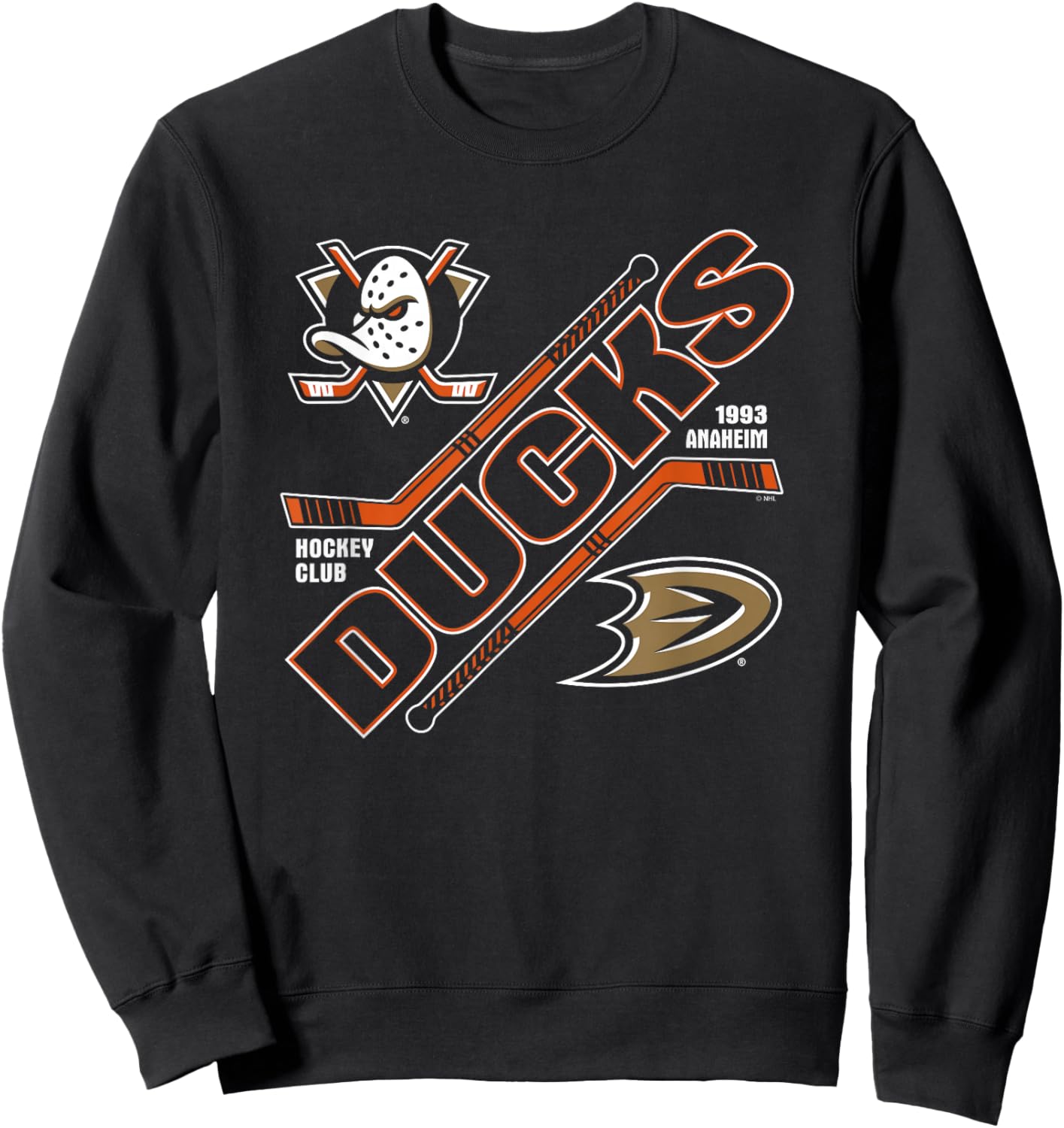 Anaheim Ducks Force Black Officially Licensed Sweatshirt - Sweatshirt | Black