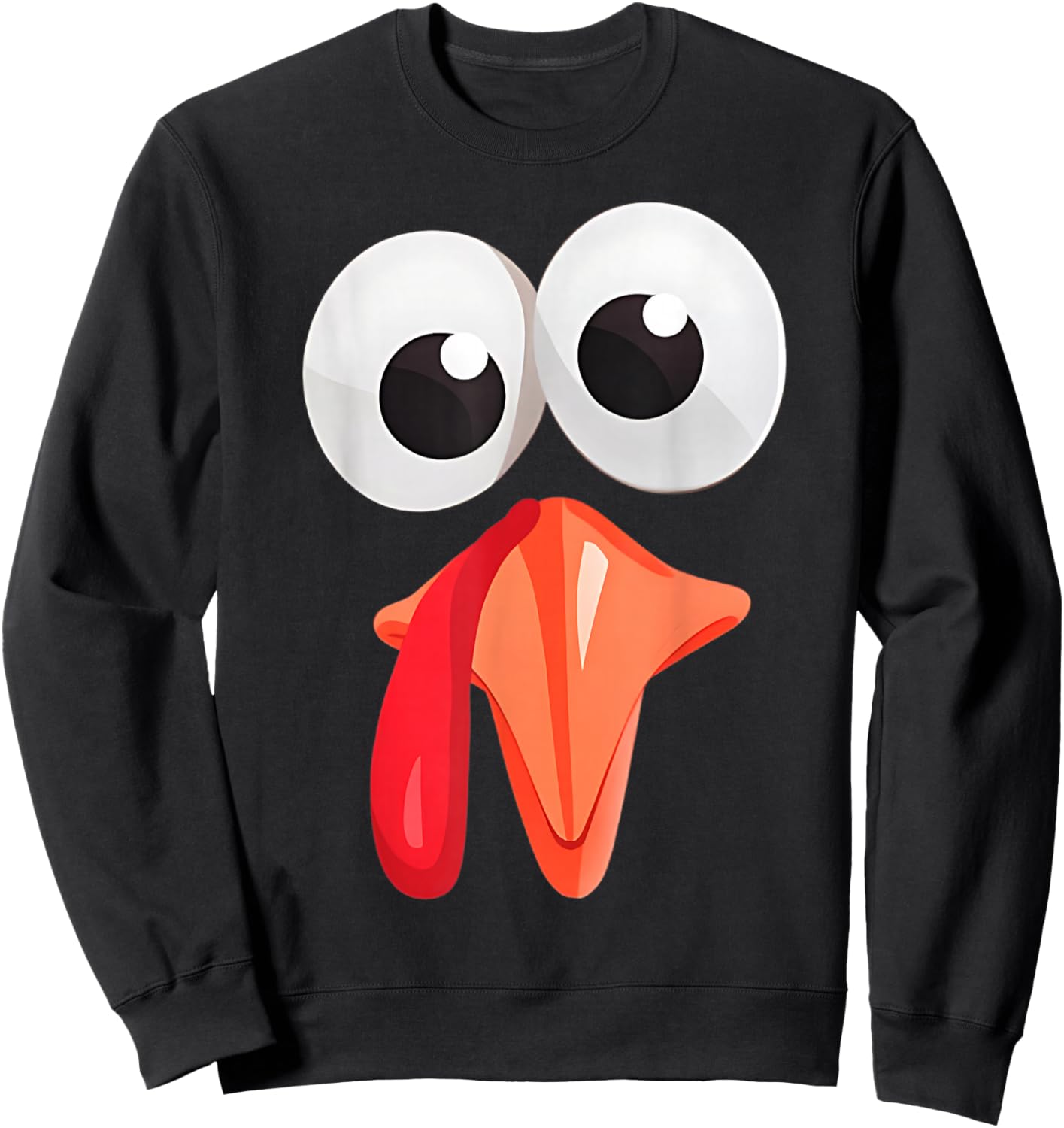 Funny Turkey Thanksgiving Christmas Costume Sweatshirt - Sweatshirt | Black