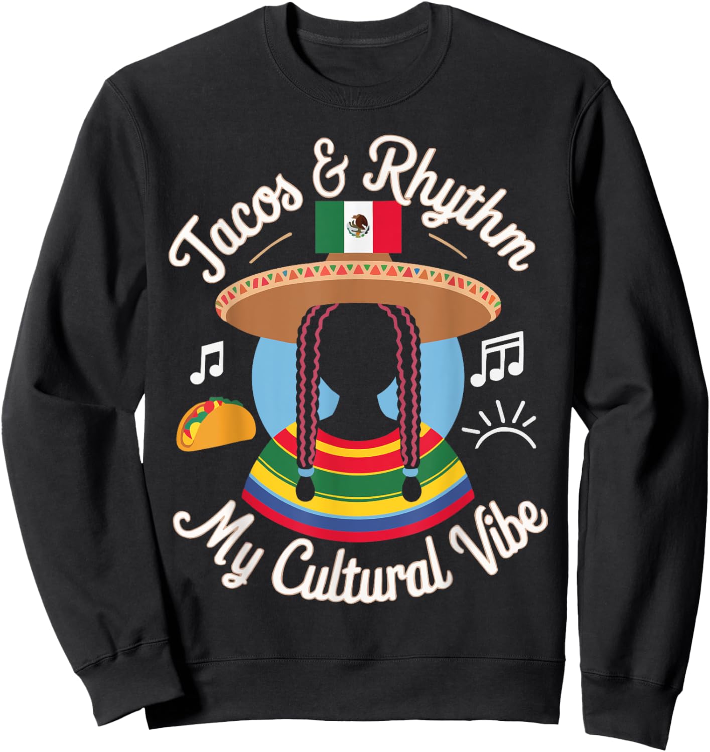Half Mexican Half African American USA Flag Black America Sweatshirt - Sweatshirt | Black