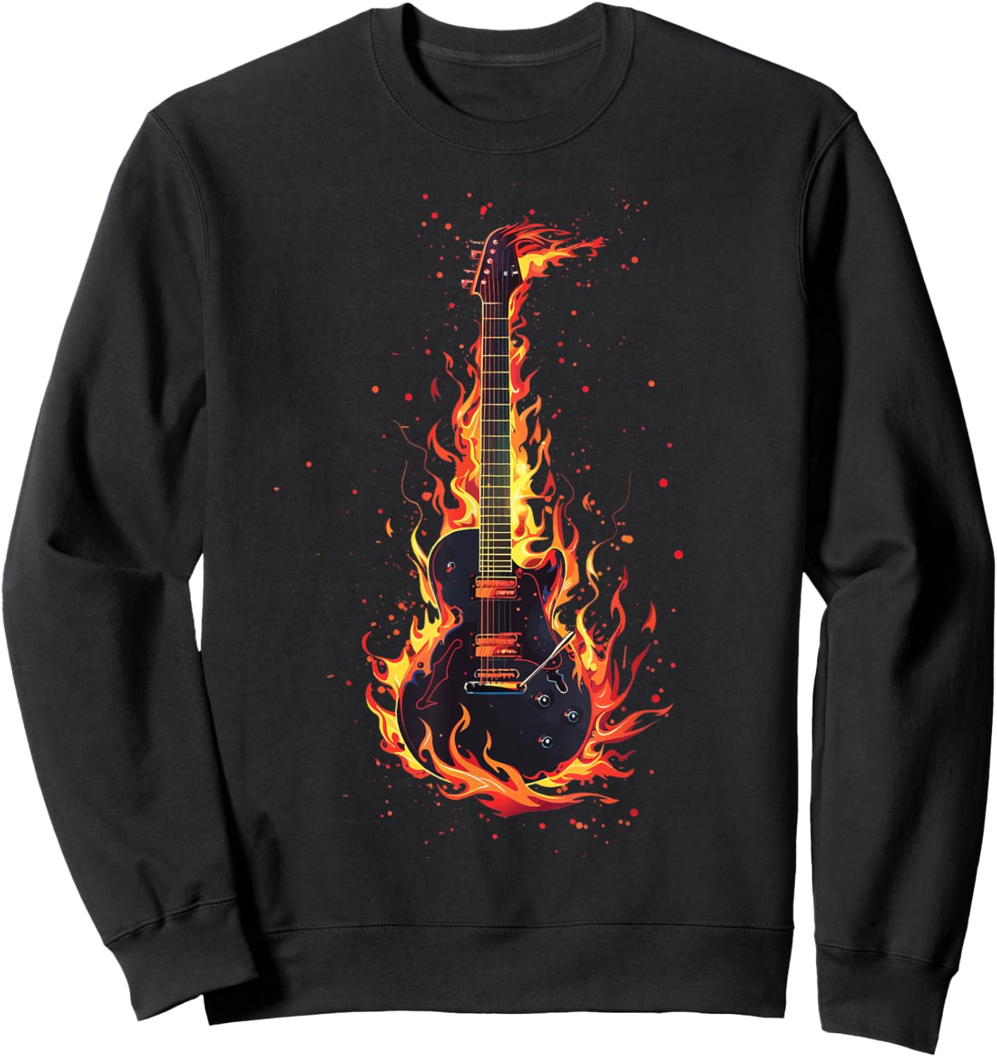 Guitar Guitars Player Guitarist Sweatshirt - Sweatshirt | Black