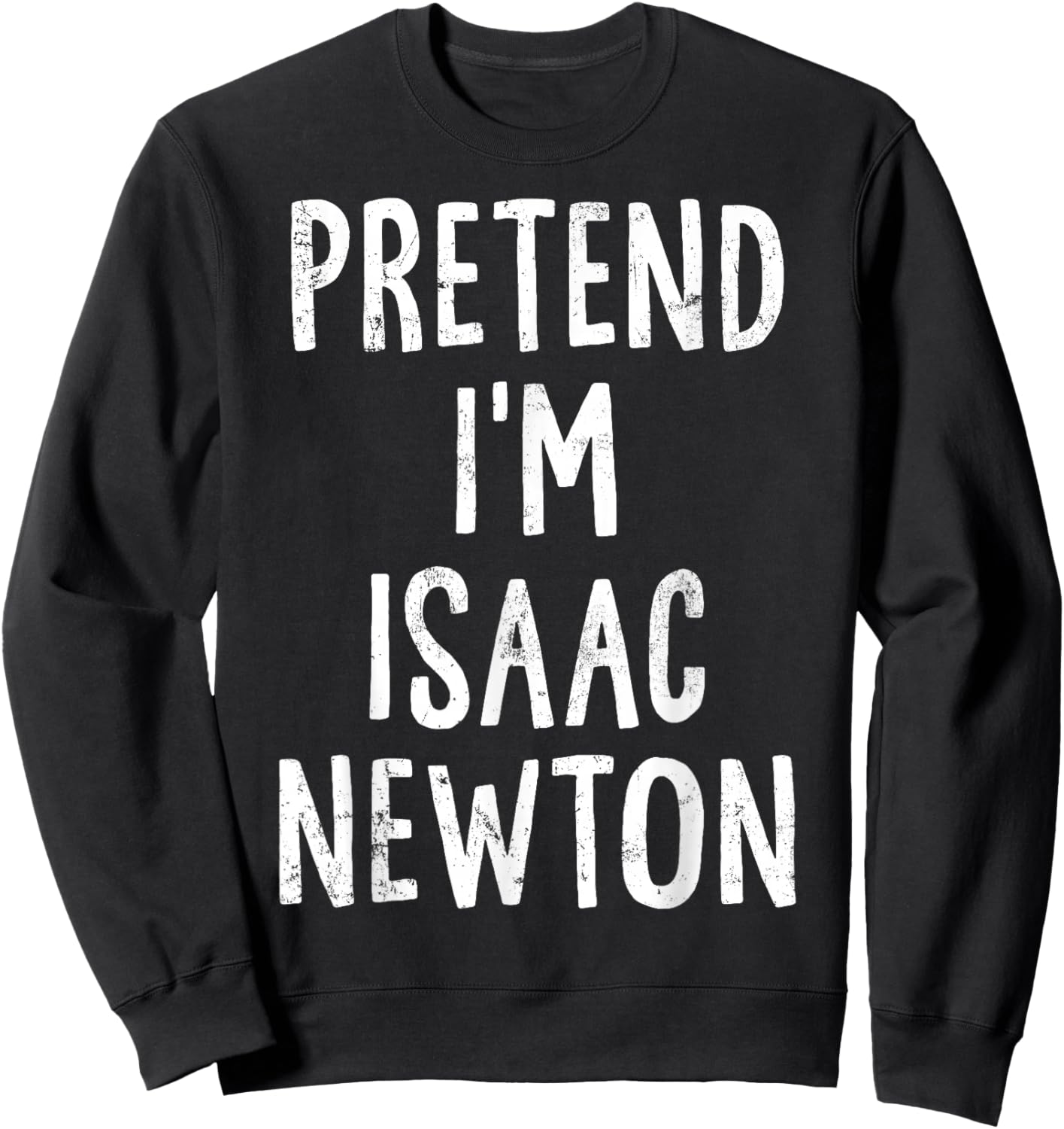 Pretend I'm Isaac Newton Lazy Easy Halloween Costume Sweatshirt - Sweatshirt | Black