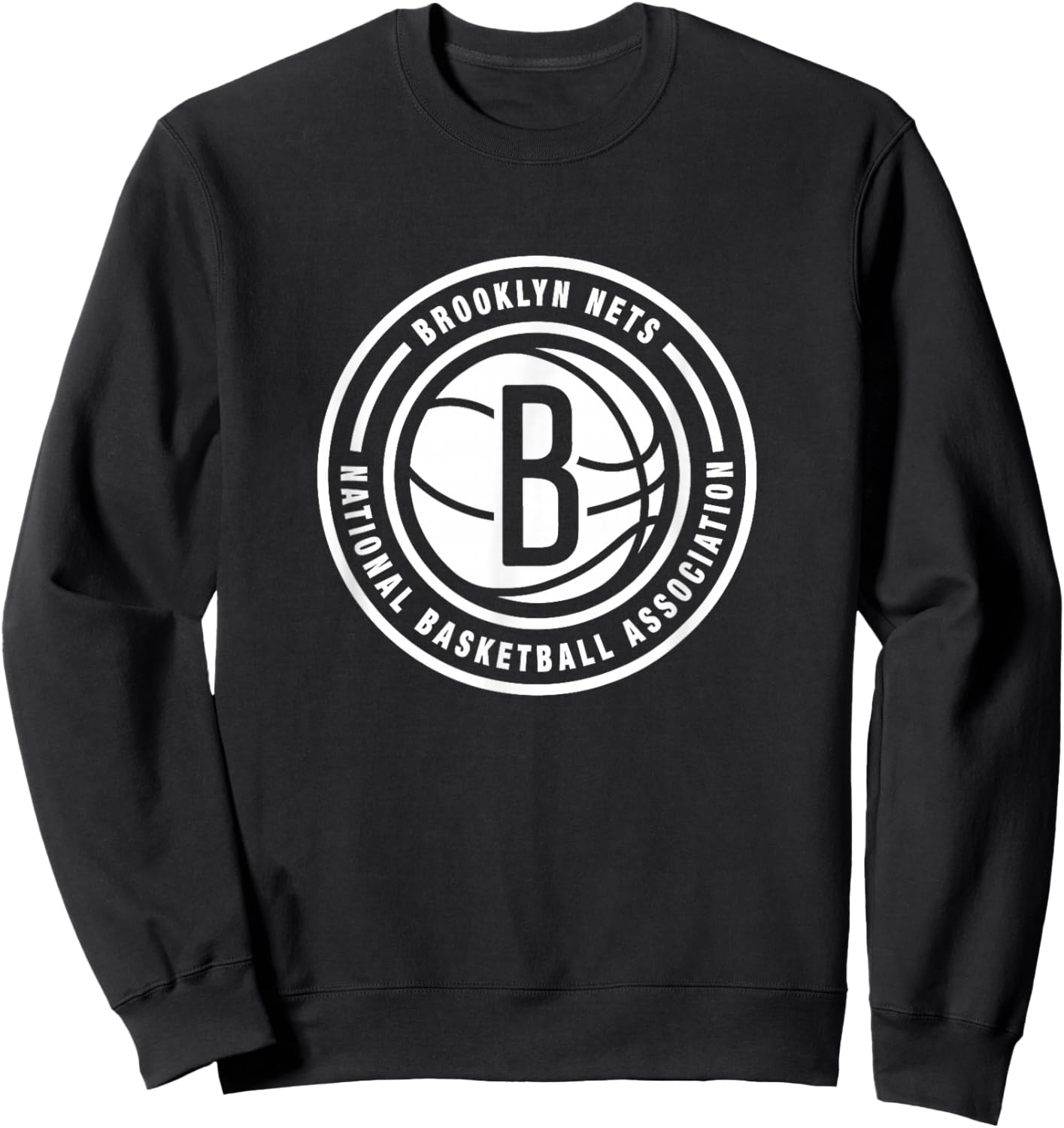 NBA - Brooklyn Nets Circle Logo Black Sweatshirt - Sweatshirt | Black