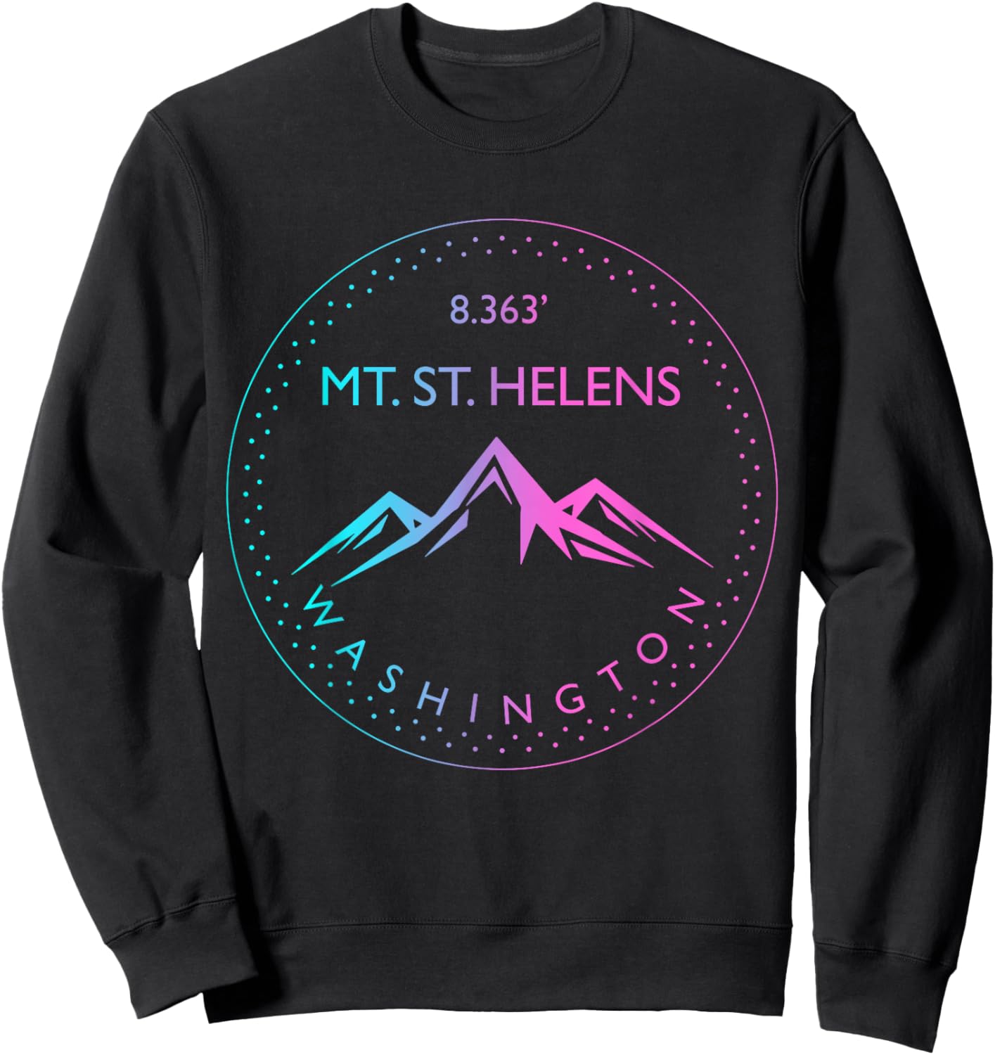 Mt. St. Helens Washington Mountaineering Hiking Climber Sweatshirt - Sweatshirt | Black