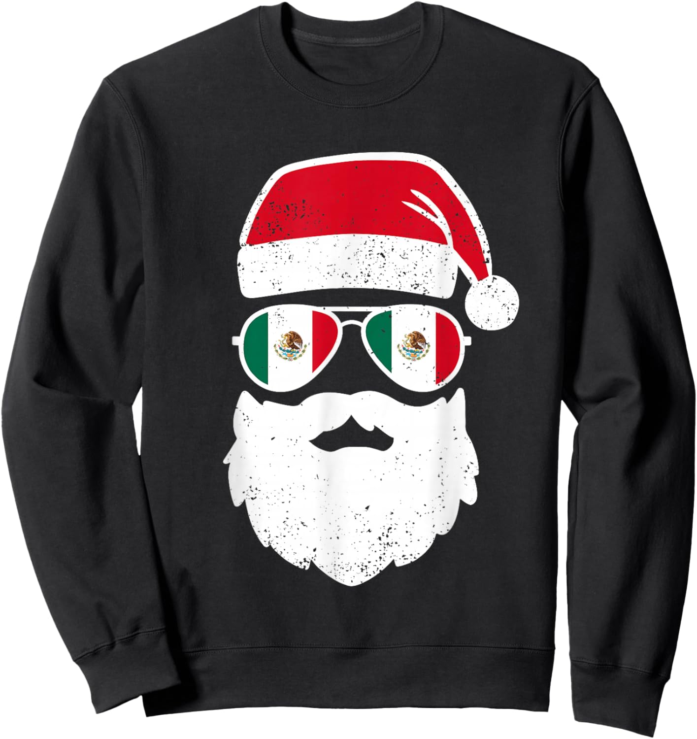 Funny Mexican Christmas Pajama Funny Mexican Matching Family Sweatshirt - Sweatshirt | Black