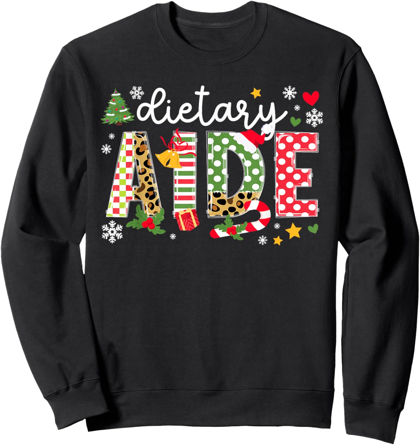 Dietary Aide Christmas Dietary Aide Xmas Party Sweatshirt - Sweatshirt | Black