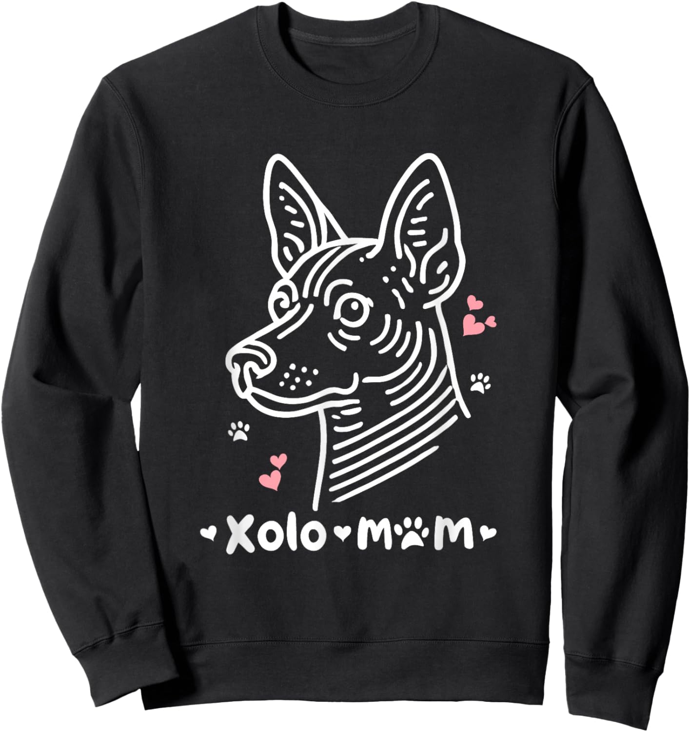 Xolo Mom Xoloitzcuintle Mexican Hairless Dog Sweatshirt - Sweatshirt | Black