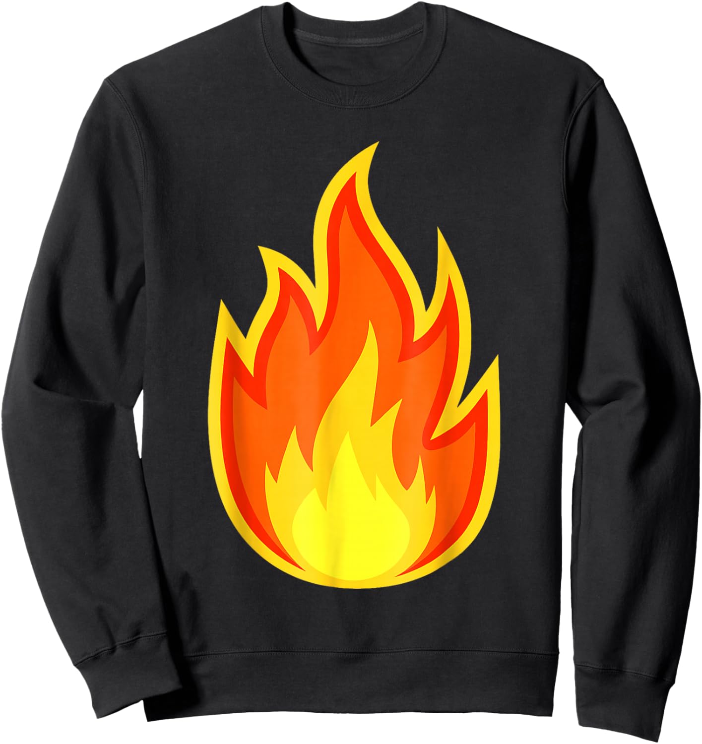 Fire Flame Shirt Adult Kids Men Women Fire Flame Costume Sweatshirt - Sweatshirt | Black