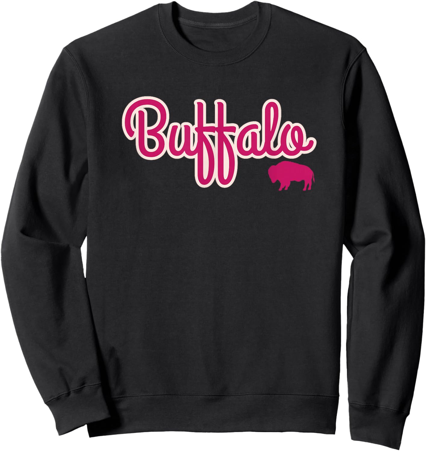 Buffalo NY Pink Color Logo, Buffalo Pride Sweatshirt - Sweatshirt | Black