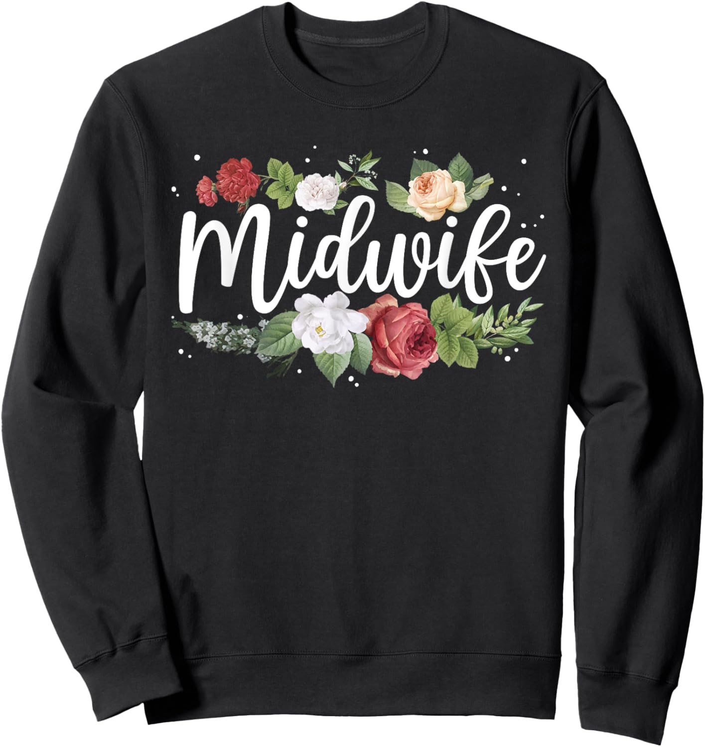 Cool Midwife Design Girls Midwifery Birth Midwife Sweatshirt - Sweatshirt | Black