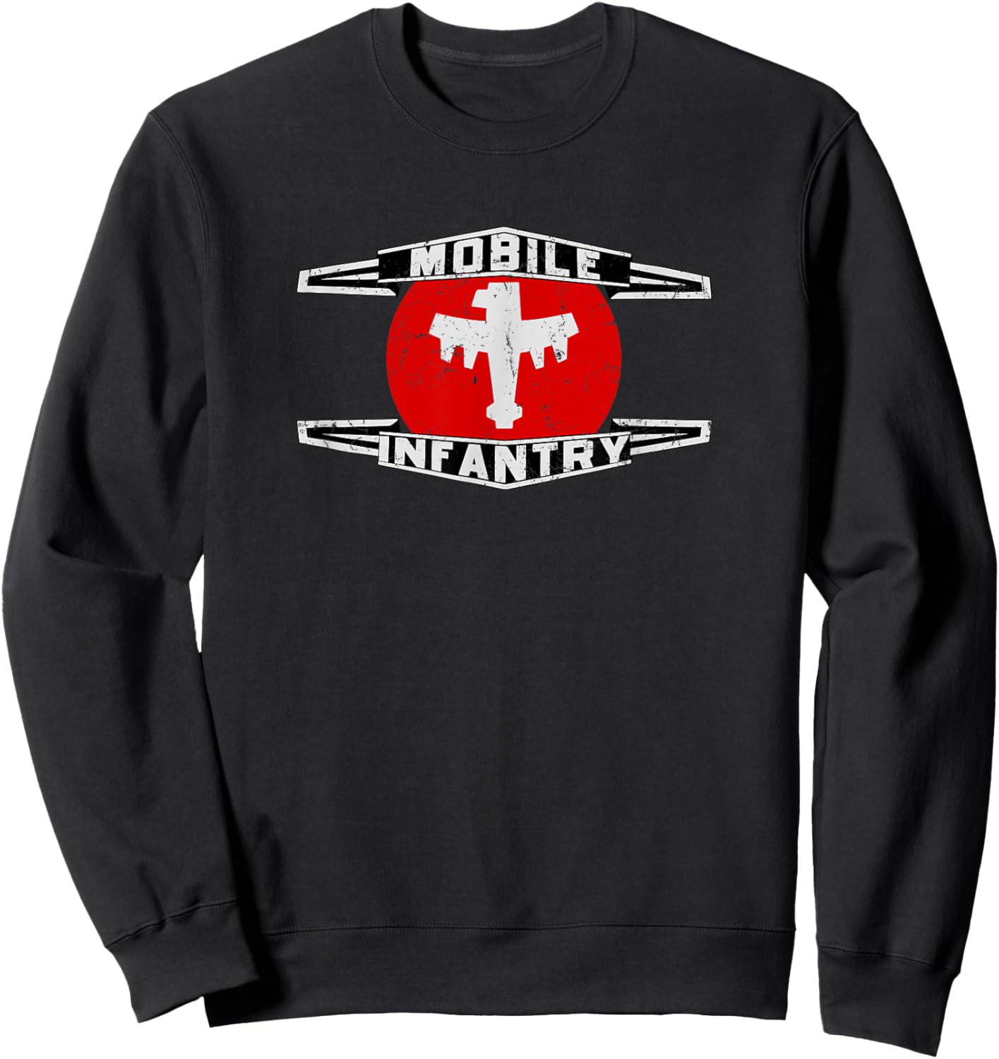 Mobile Infantry - Pre-distressed - Starship Sweatshirt - Sweatshirt | Black