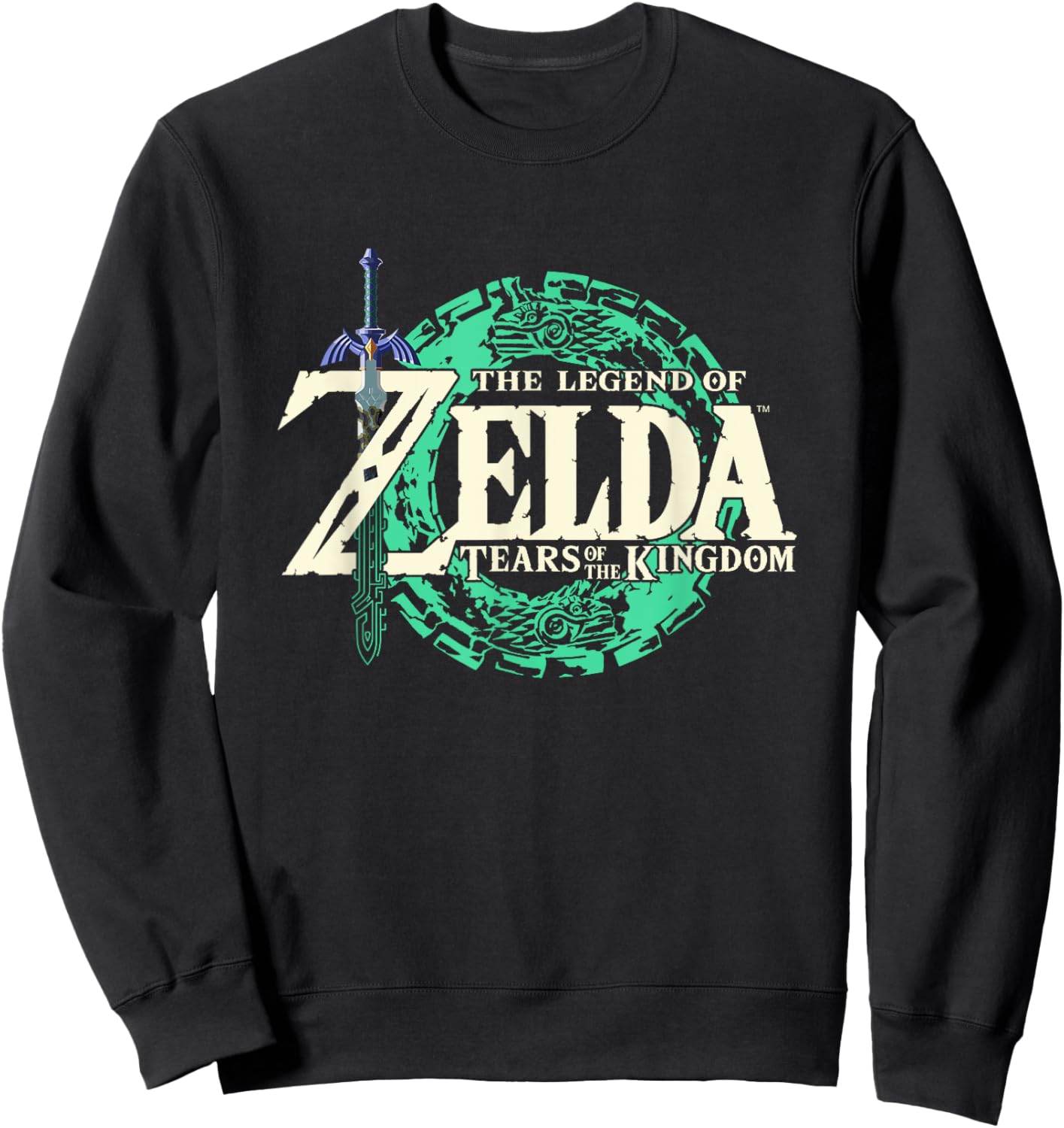 The Legend of Zelda Tears of the Kingdom Front Back Portrait Sweatshirt - Sweatshirt | Black