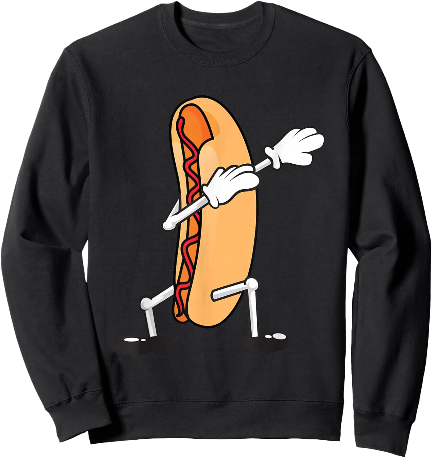 Cool Hot Dog Outfit Women Adult Hotdog Lover Hot Dog Sweatshirt - Sweatshirt | Black