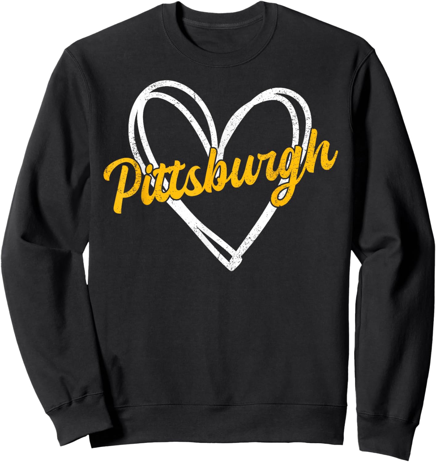 Pittsburgh Heart Man Woman Girl Kid Sweatshirt - Sweatshirt | Black