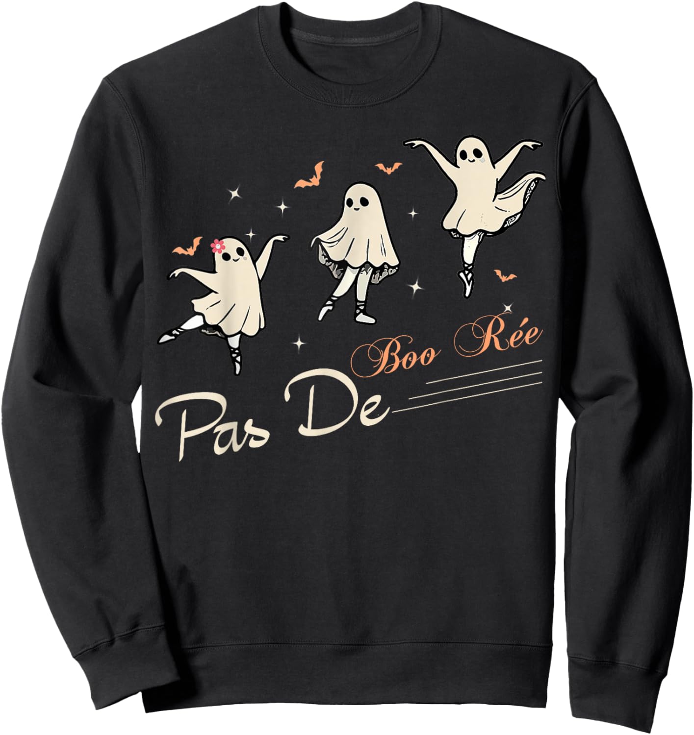 Pas de BOO-rée Ghost Ballet Dancer Halloween Dance Teacher Sweatshirt - Sweatshirt | Black