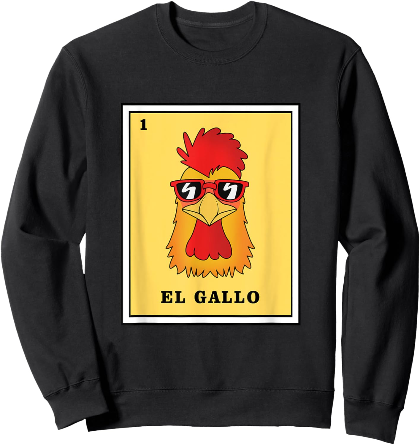 Funny Mexican Lottery Game El Gallo Sweatshirt - Sweatshirt | Black