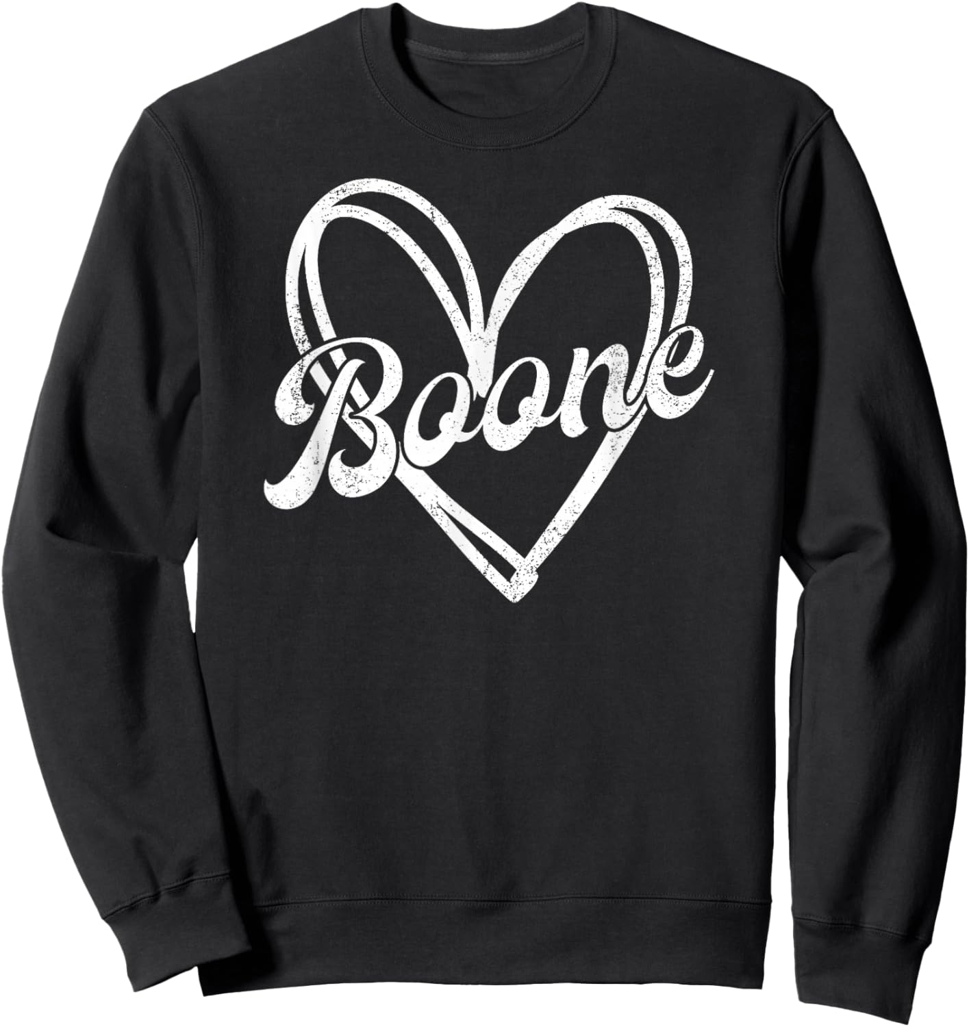 Boone Heart Men Women Kid Sweatshirt - Sweatshirt | Black