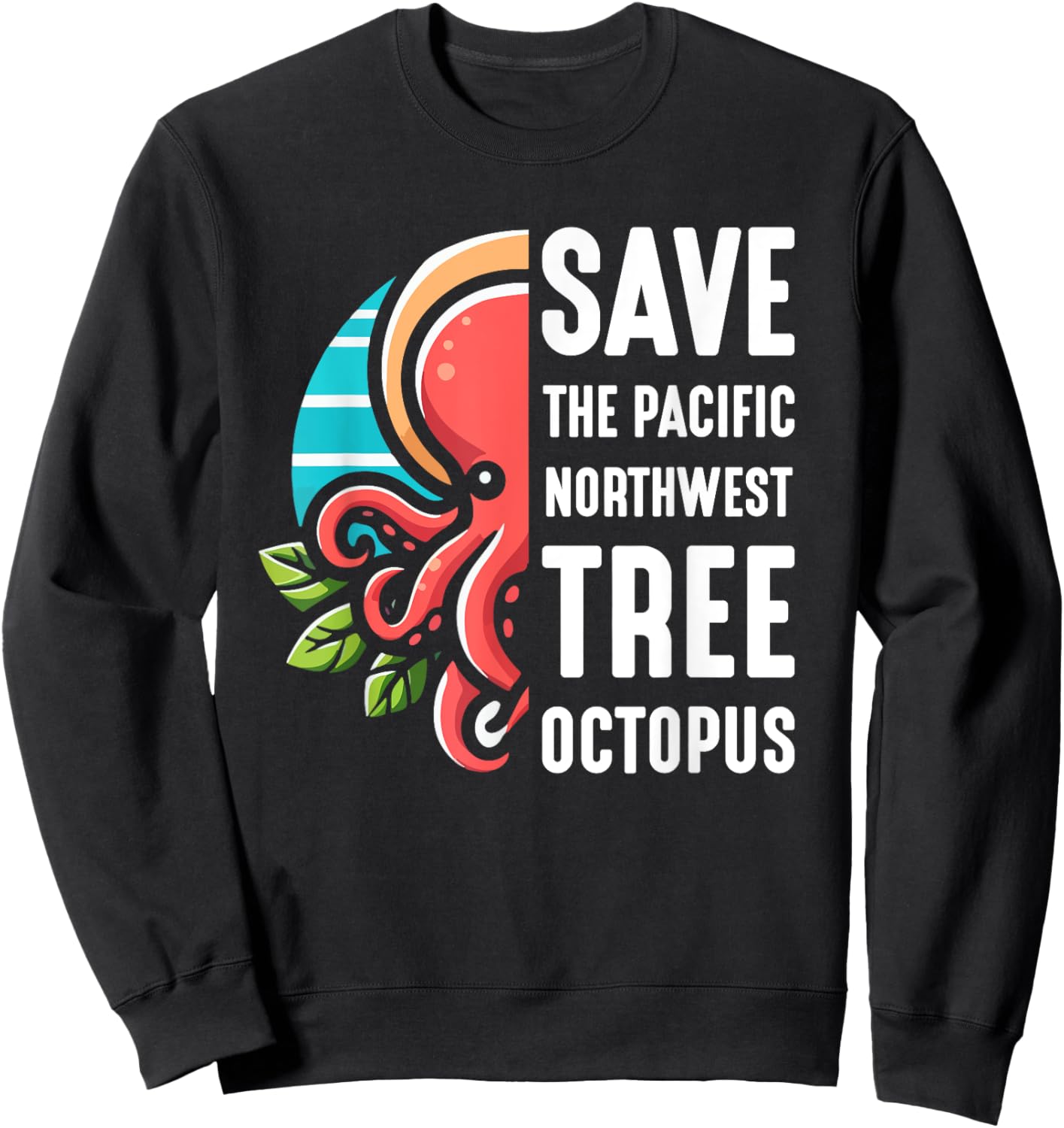 The Pacific Northwest Tree Octopus Sweatshirt - Sweatshirt | Black