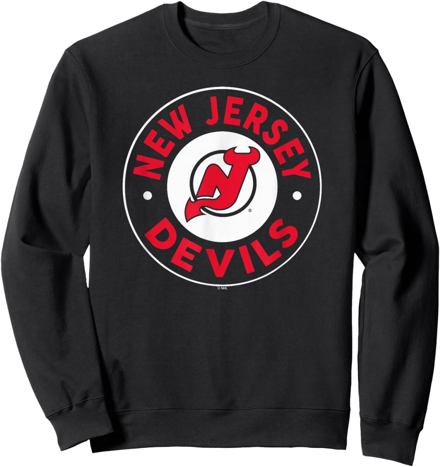 New Jersey Devils Symbol Black Officially Licensed Sweatshirt - Sweatshirt | Black