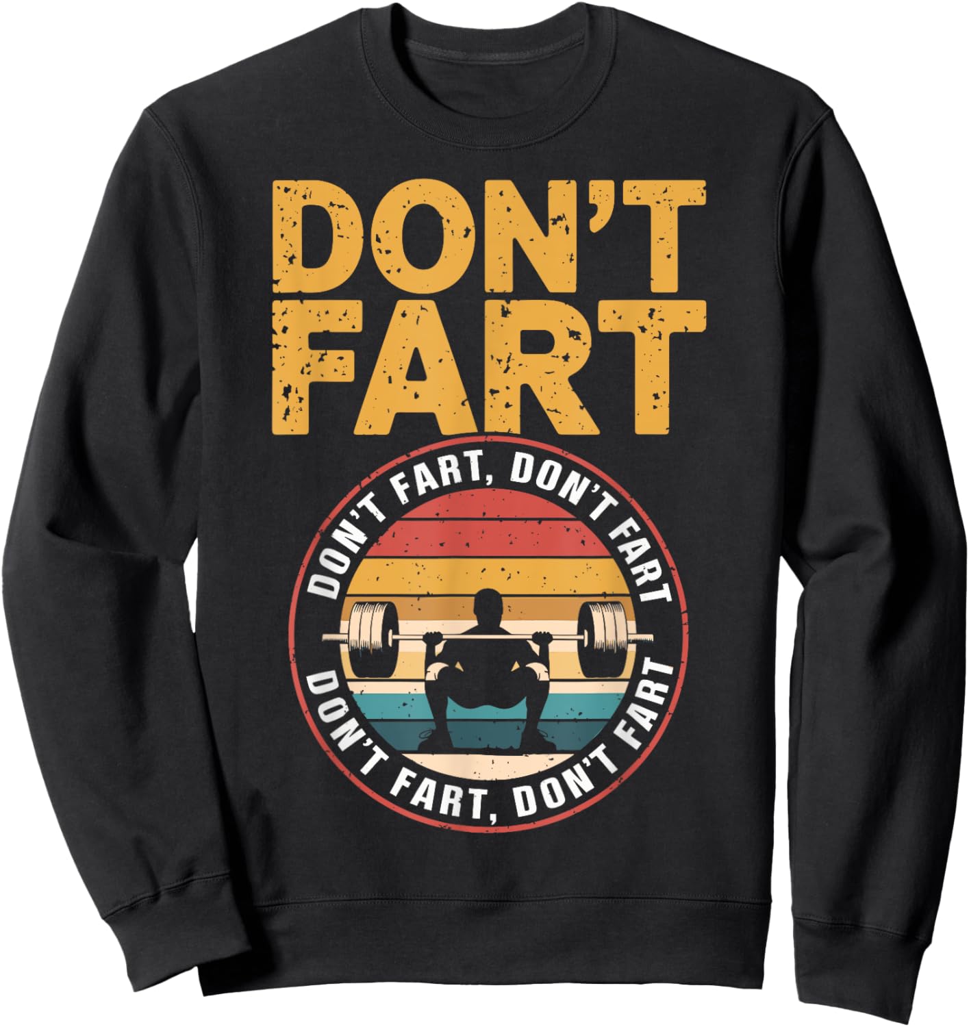 Lift Loud, Stay Strong Adult Retro Humorous Fitness - Black, Small, Short Sleeve Sweatshirt - Sweatshirt | Black