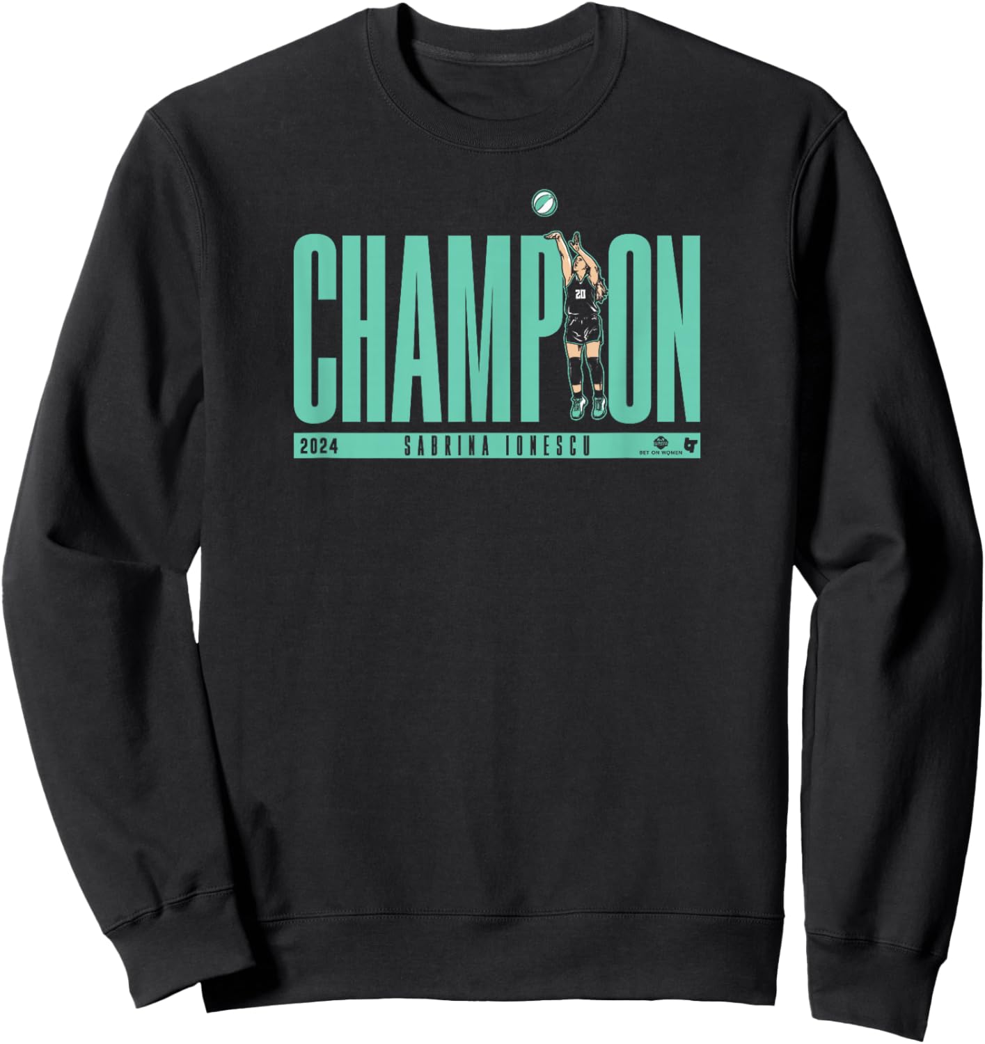 Sabrina Ionescu Champion - New York Basketball Sweatshirt - Sweatshirt | Black