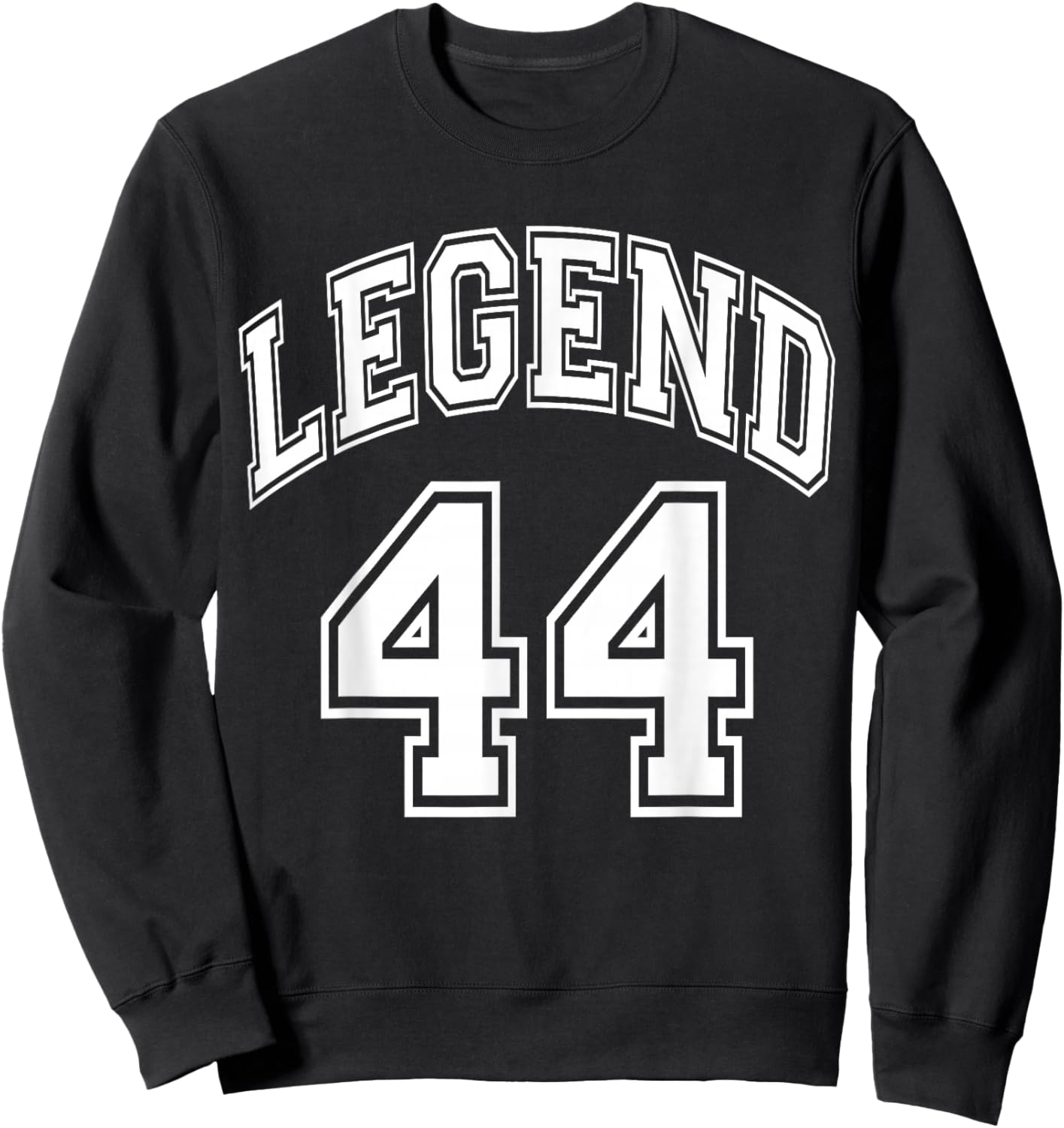 Legend 44 Years Old Number Team 44th Birthday 1944 Sweatshirt - Sweatshirt | Black