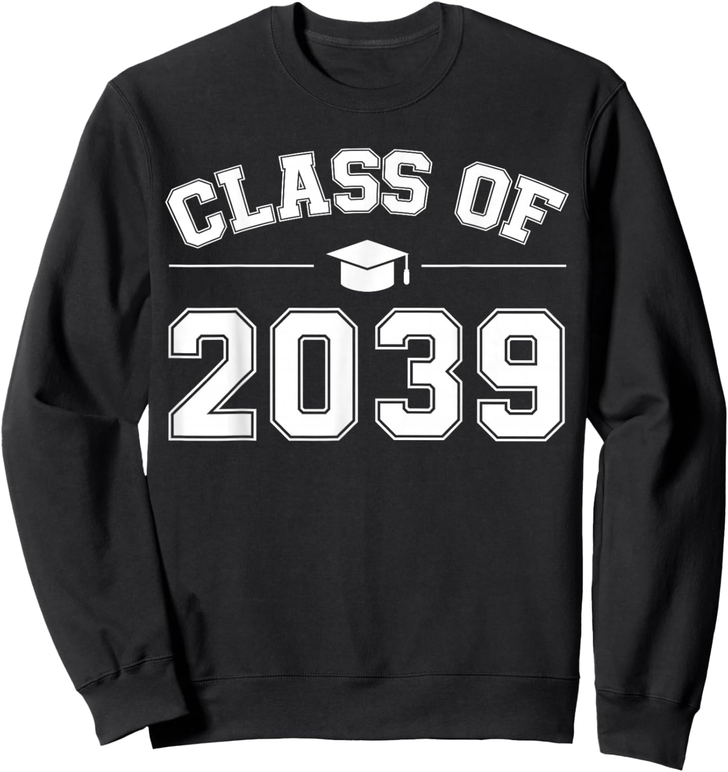 Class of 2039 Grow With Me First Day of School Graduation Sweatshirt - Sweatshirt | Black