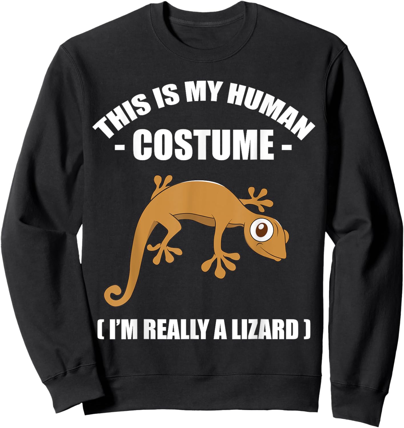 Silly Cute Halloween Lizard Costume For Toddlers Youths Sweatshirt - Sweatshirt | Black