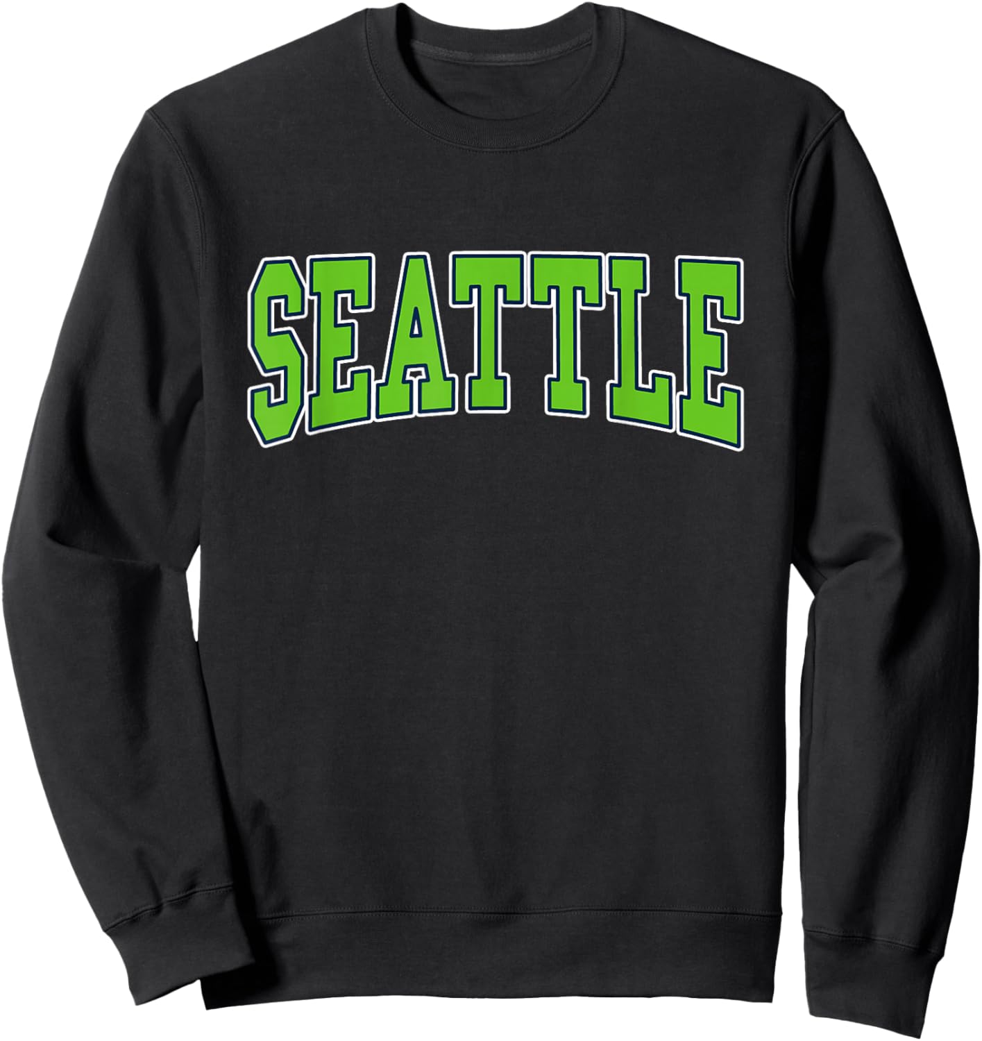 SEATTLE - Throwback Design - Classic Sweatshirt - Sweatshirt | Black